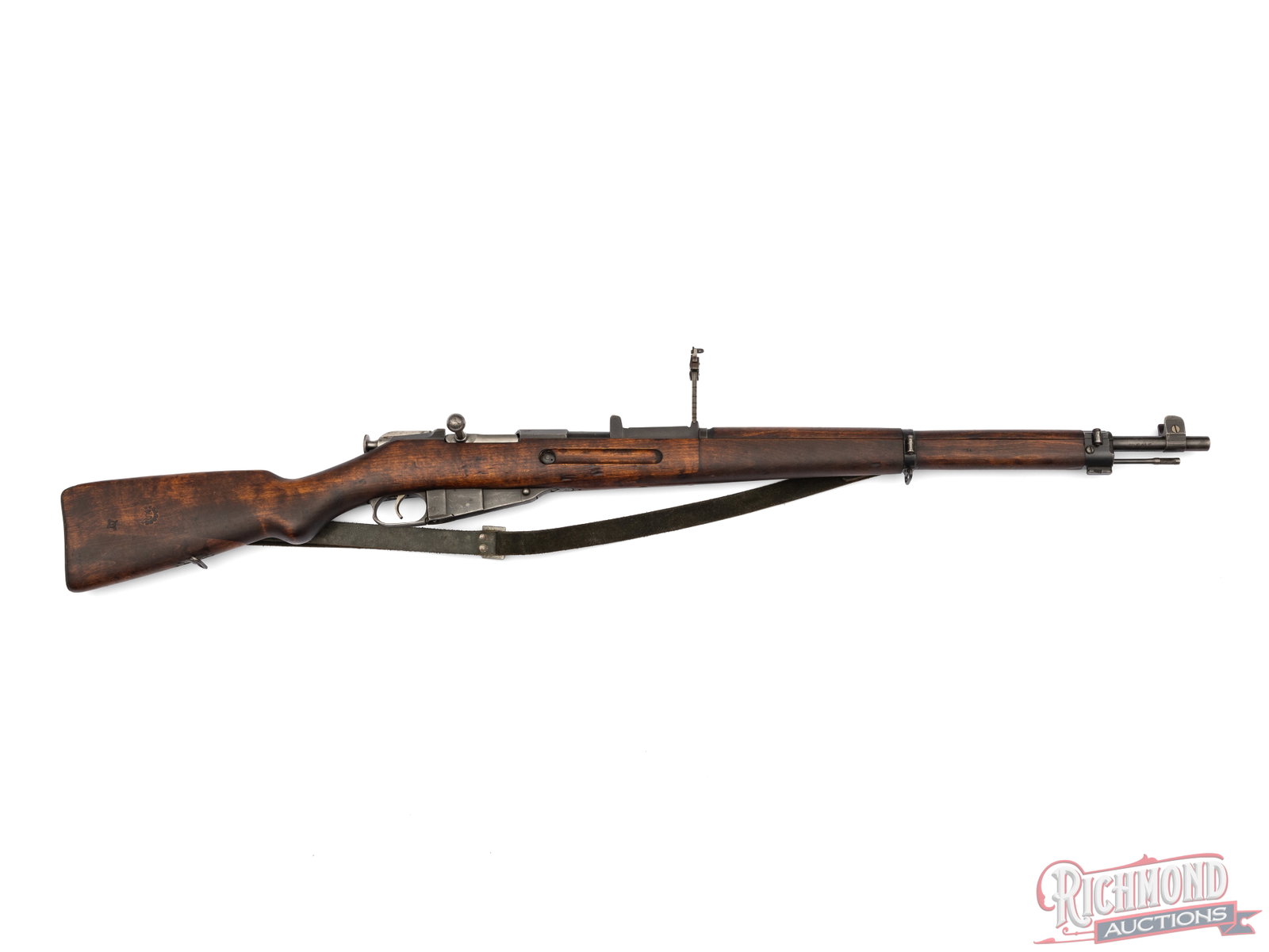 Finnish Sako M39 Mosin Nagant Bolt Action Rifle 7.62x54R: This M39 Mosin rifle was made by Sako in Finland in 1942. It features a 28" barrel with a guarded blade front sight and adjustable aperture rear sight. The import mark is on the right side of the