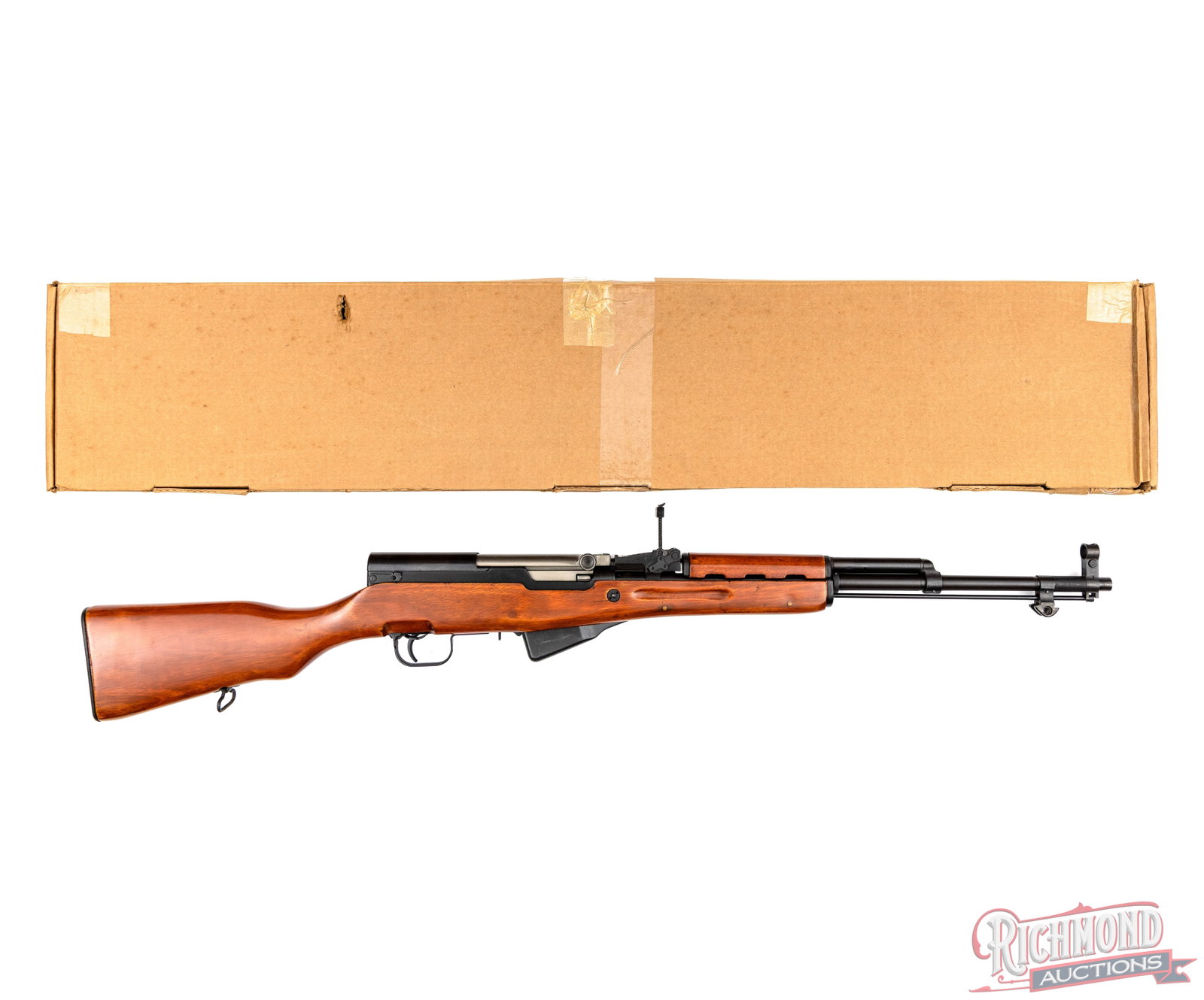Norinco 316 Triangle Type 56 SKS 7.62x39mm Semi-Auto Rifle With Accessories: Manufactured by Norinco in China circa late 1970s with the Triangle 316 arsenal stamp. Features a 20" barrel with rear adjustable notch sight and hooded front post sight. Matching serial number on the