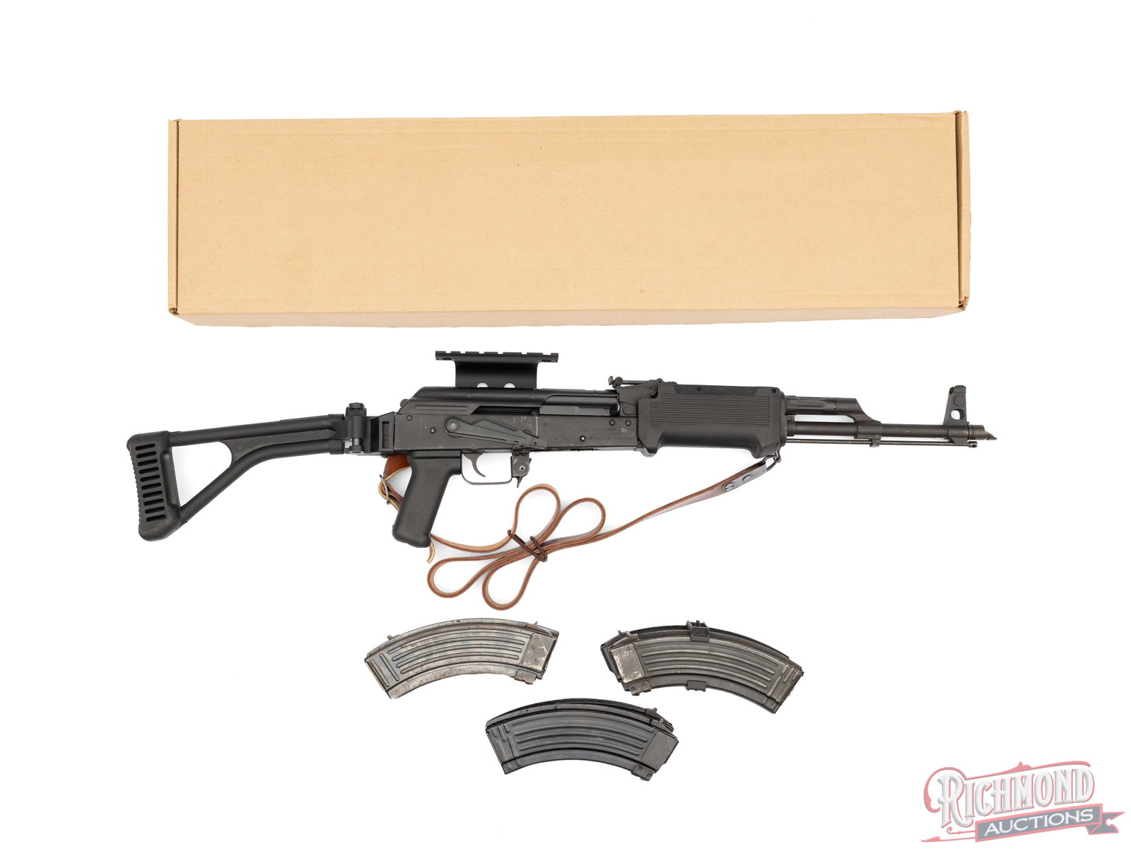 Century Arms Romanian WASR 10 Semi-Automatic Rifle 7.62x39 W/ Accessories: This AK platform WASR 10 semi auto rifle was made in Romania and imported by Century Arms. It is chambered in 7.62x39 and features a 16 1/4" barrel with post style front sight and adjustable notch