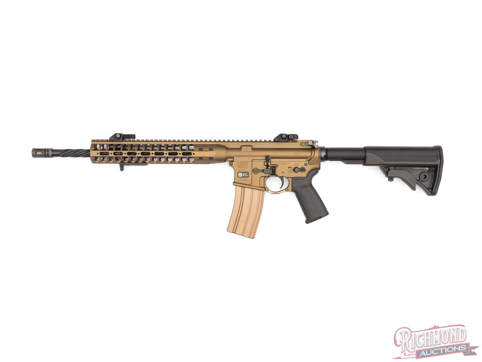 LWRC IC-DI AR Style 5.56 Nato / .223 REM RSR Exclusive Burnt Bronze Semi-Auto Rifle in Original Box - 3