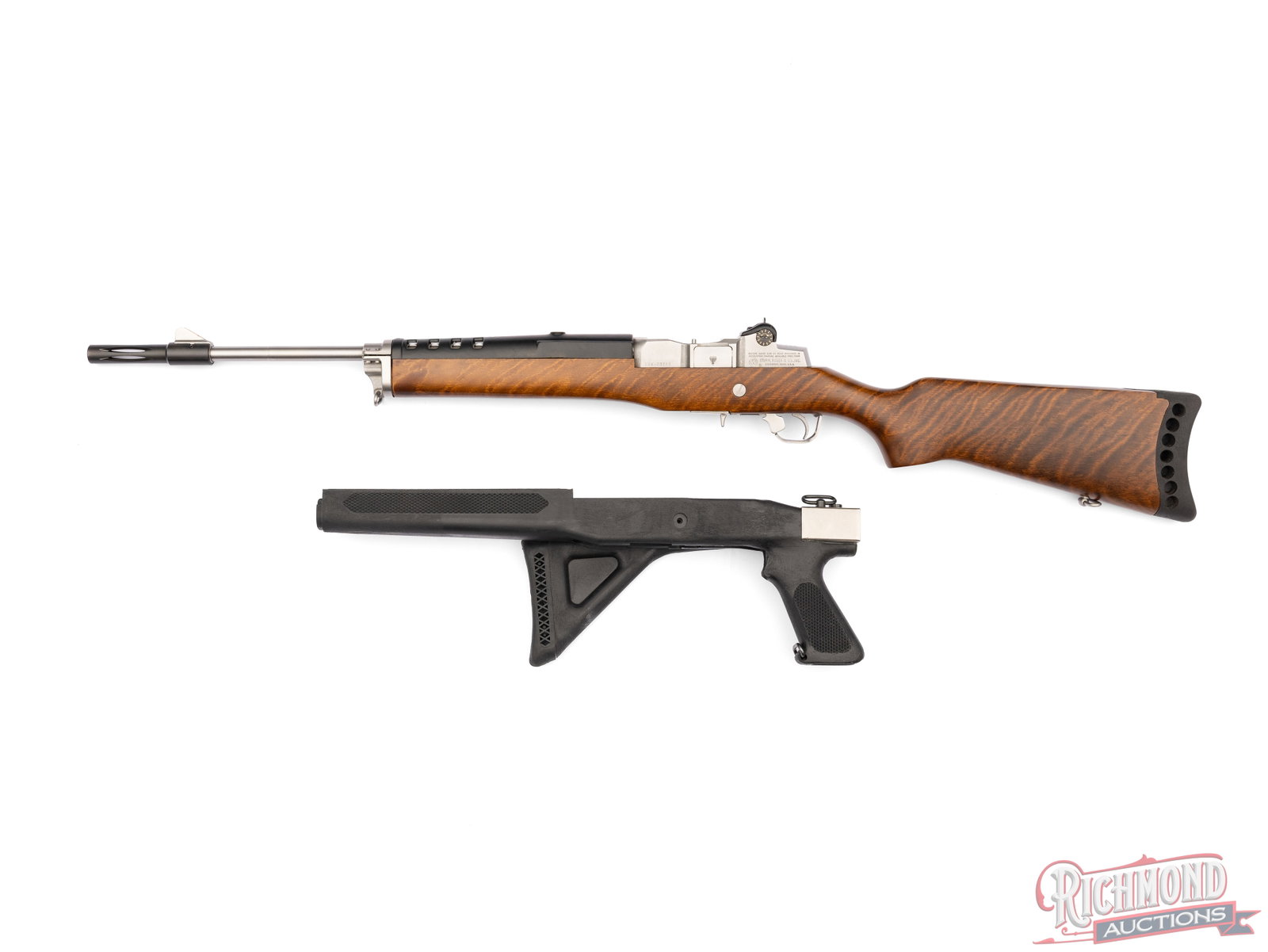 Ruger Mini 14 Ranch Semi Auto Rifle With Extra Collapsible Stock .223 Caliber - 2
