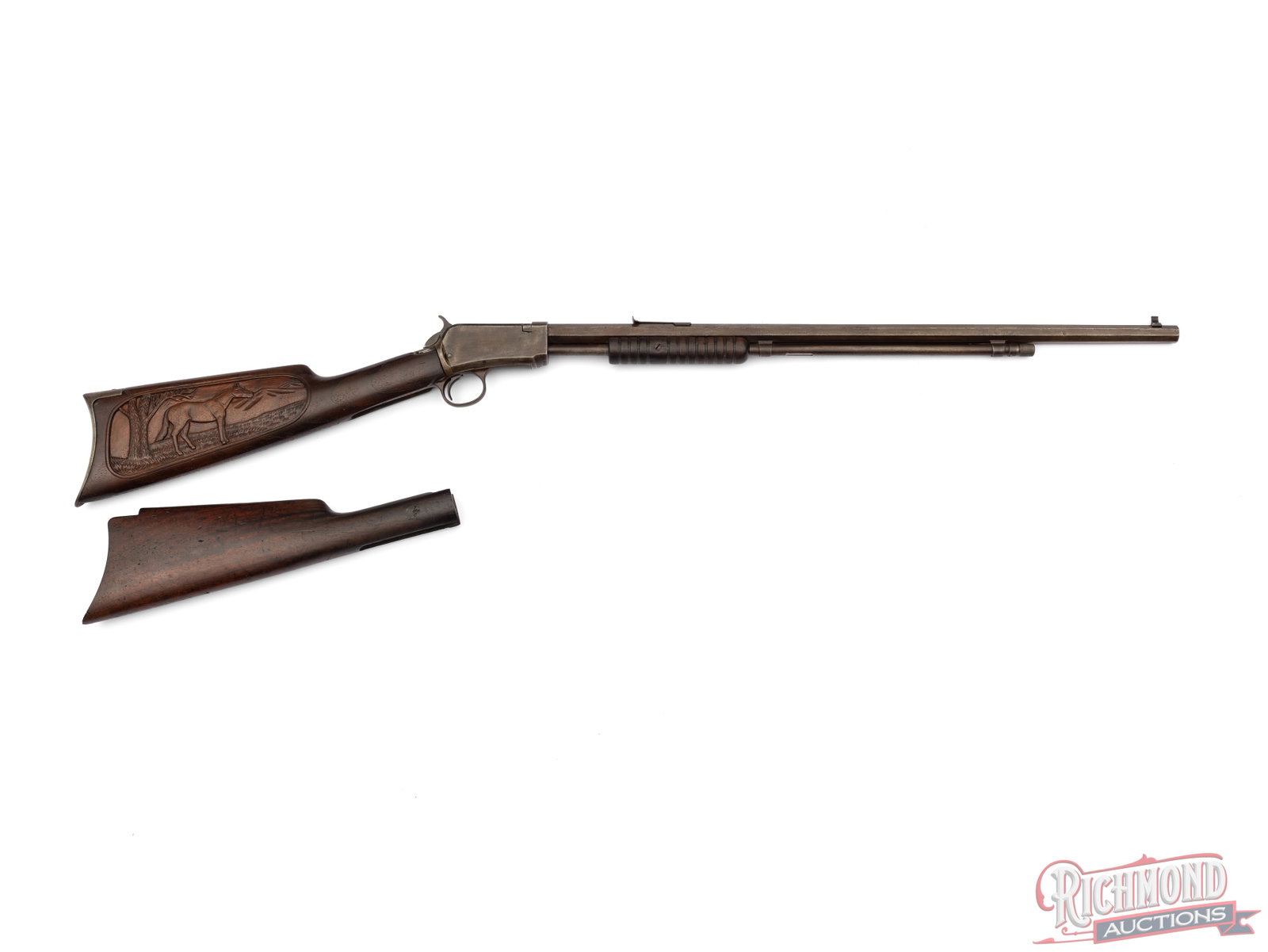 Winchester Model 1890 Pump Action Rifle .22 Long With Custom Stock (1 of 2)