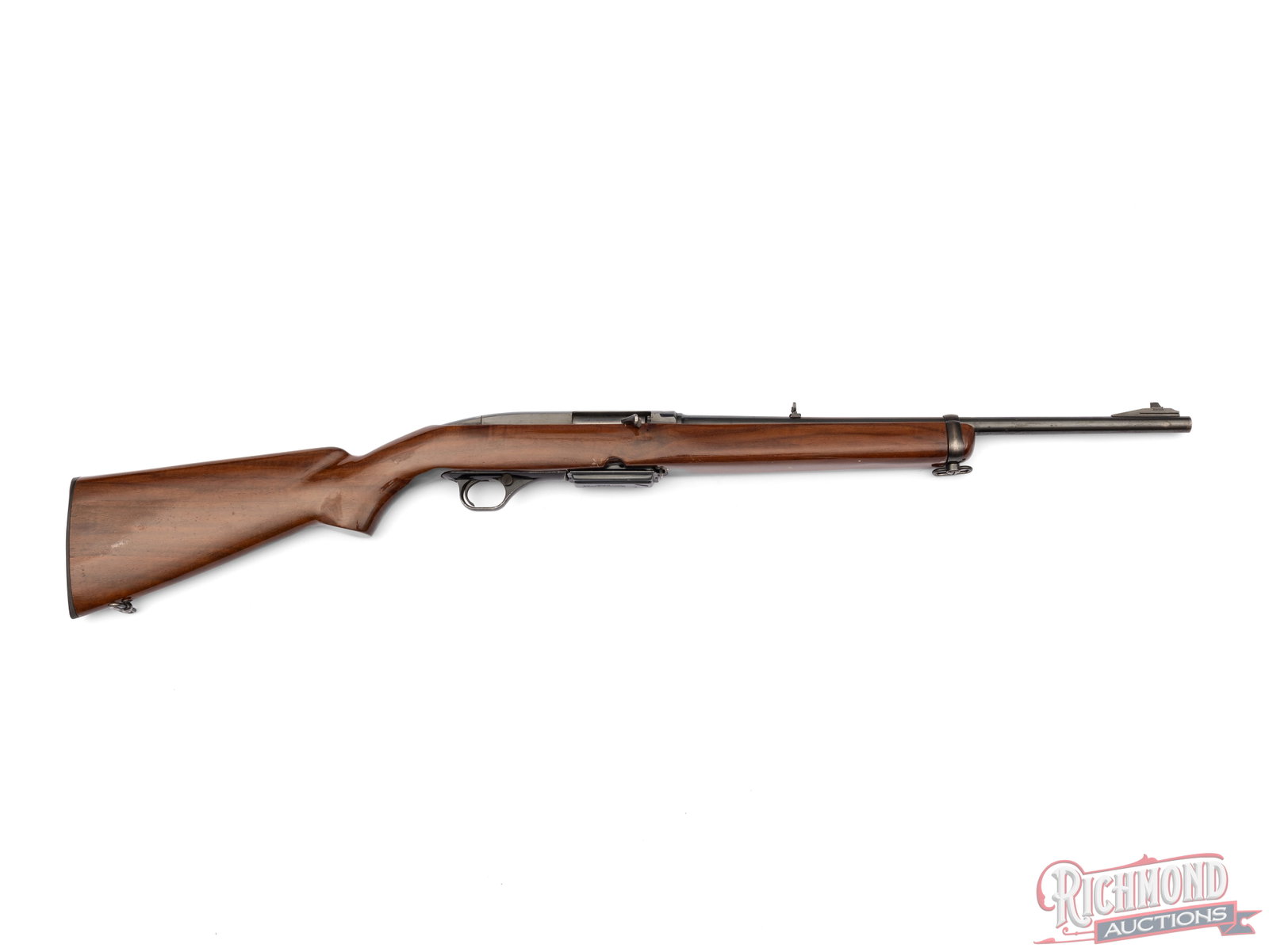 Winchester Model 100 Carbine .243 WIN Semi-Automatic Rifle: Manufactured by Winchester in 1967. Uncommon carbine length, a 19" Winchester Proof Steel barrel with rear flip-up notch sight and ramped front blade. Receiver is drilled for scope mounts and drilled 