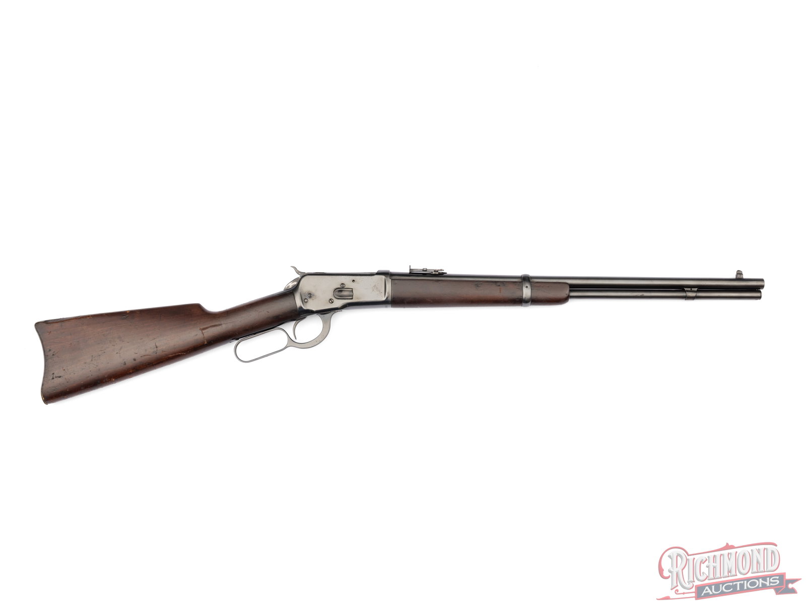 1916 Winchester Model 1892 .32-20 WCF Saddle Ring Carbine Lever Action Rifle: Manufactured in 1916 by Winchester Repeating Arms. Features a 20" refinished round barrel with 44A rear sight and blade front. Chambered for .32-20 WCF. Refinished lever action saddle ring receiver