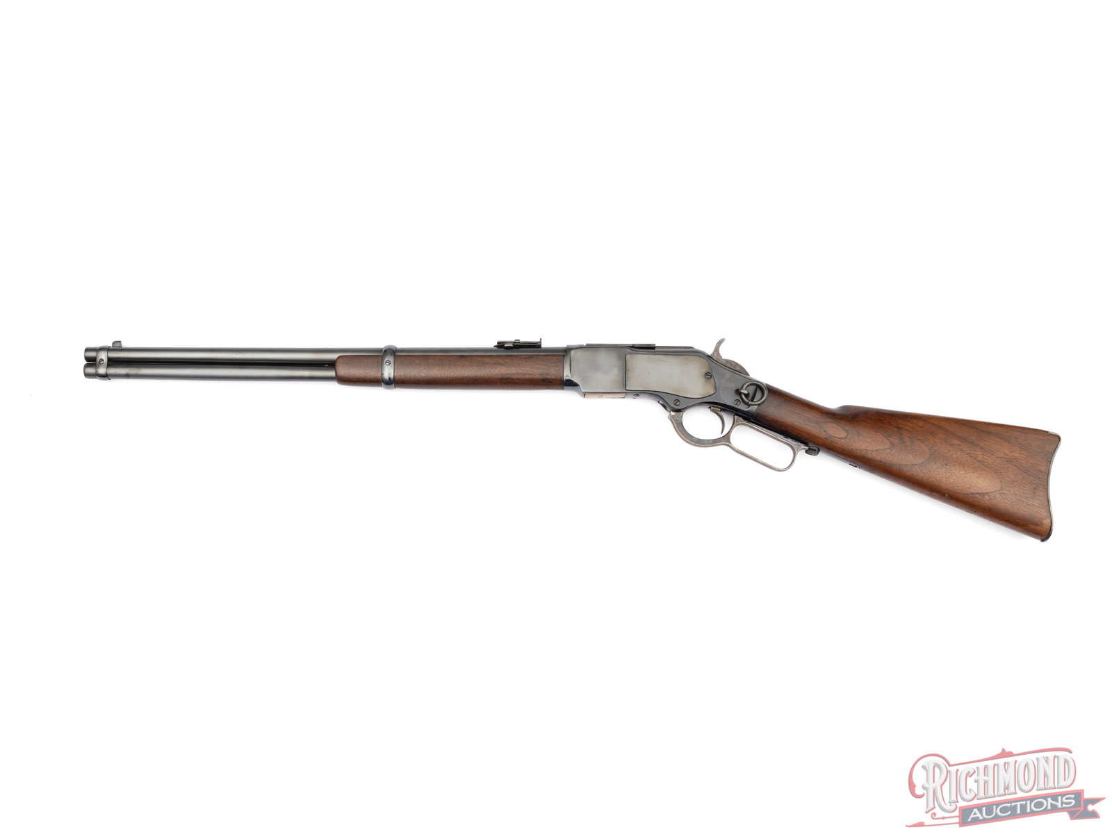 Antique Winchester Model 1873 Saddle Ring Carbine .38 WCF Lever Action Rifle - 2