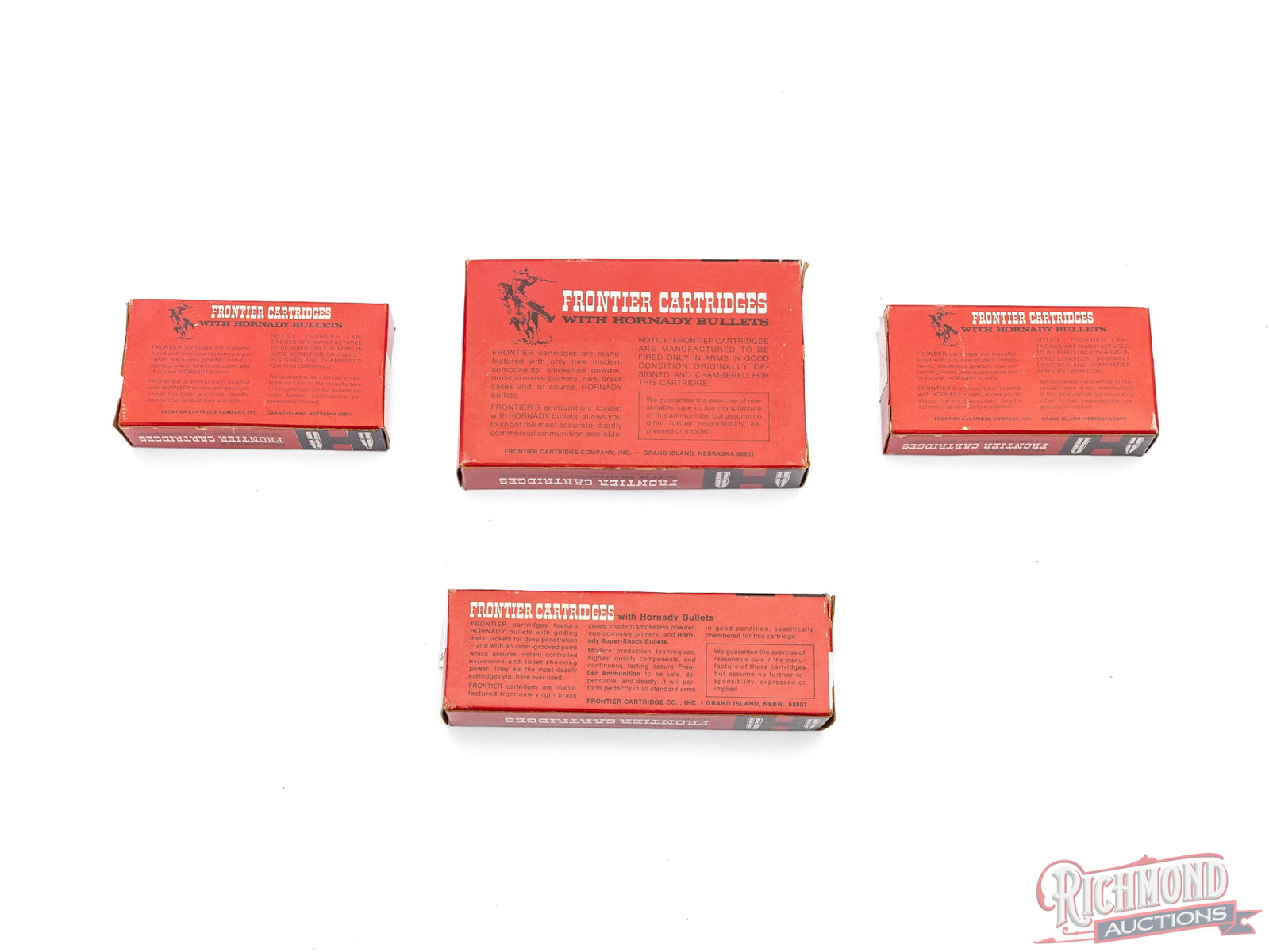 Four Boxes of Hornady Frontier Centerfire Cartridges Including .25 Auto, .45 Auto, And .270 Win - 2
