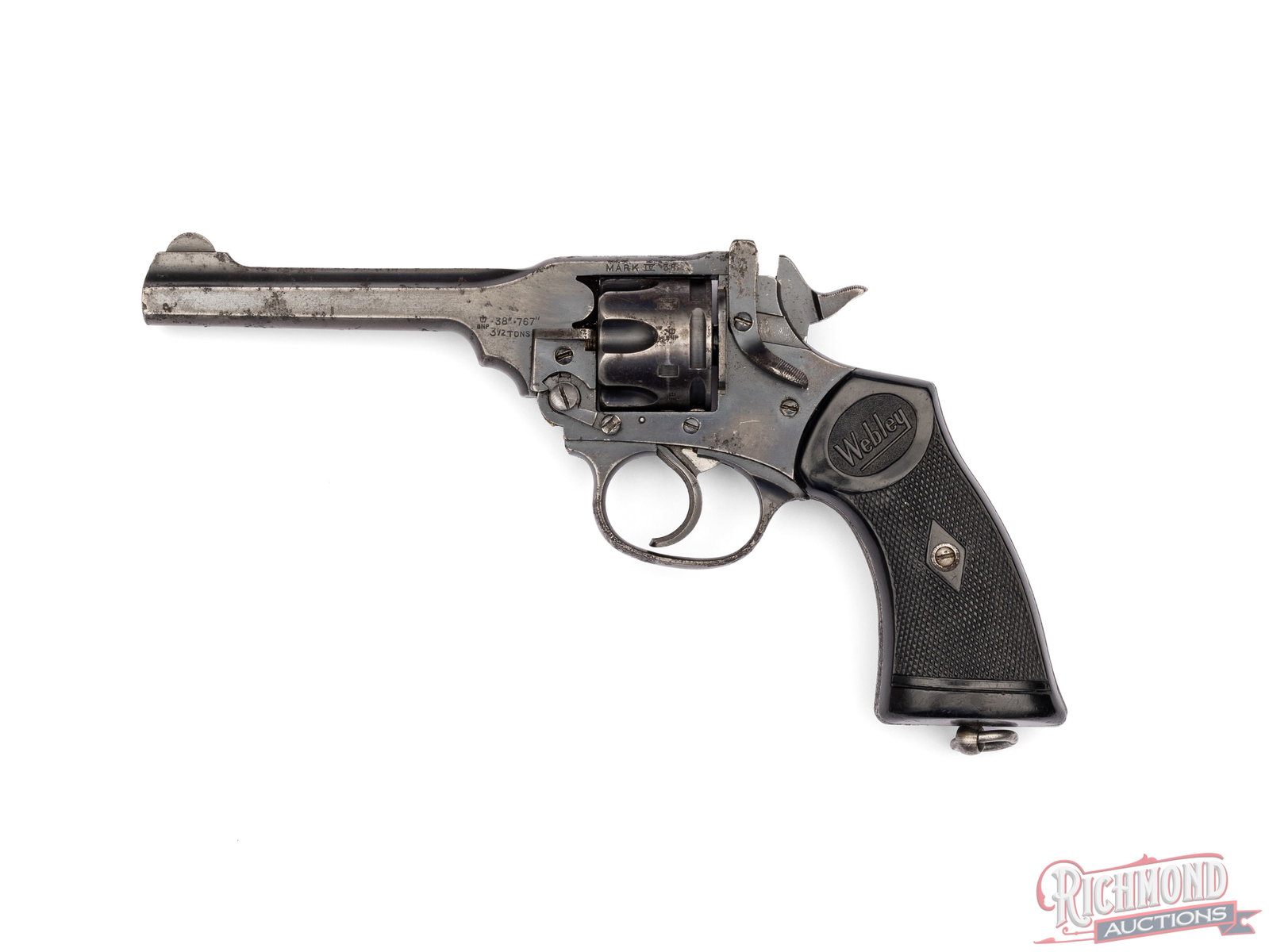 British Webley & Scott Mark IV .38 S&W Top Break Double Action Revolver (1 of 2)