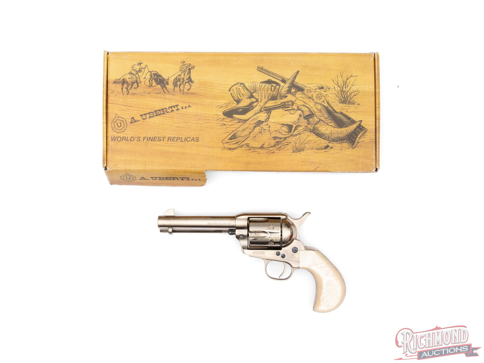 Uberti Stoeger 1873 Cattleman Birds Head Single Action Revolver .45 Colt In Original Box (1 of 4)