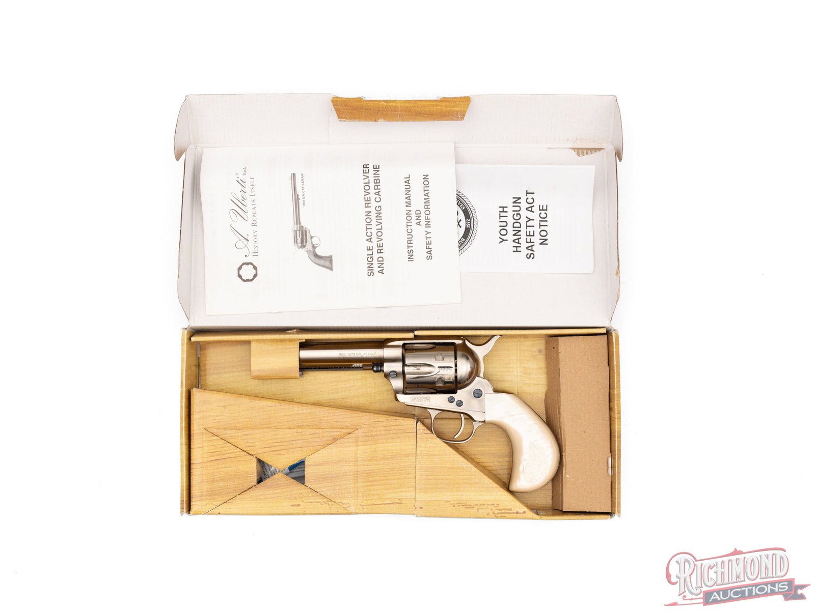 Uberti Stoeger 1873 Cattleman Birds Head Single Action Revolver .45 Colt In Original Box - 4