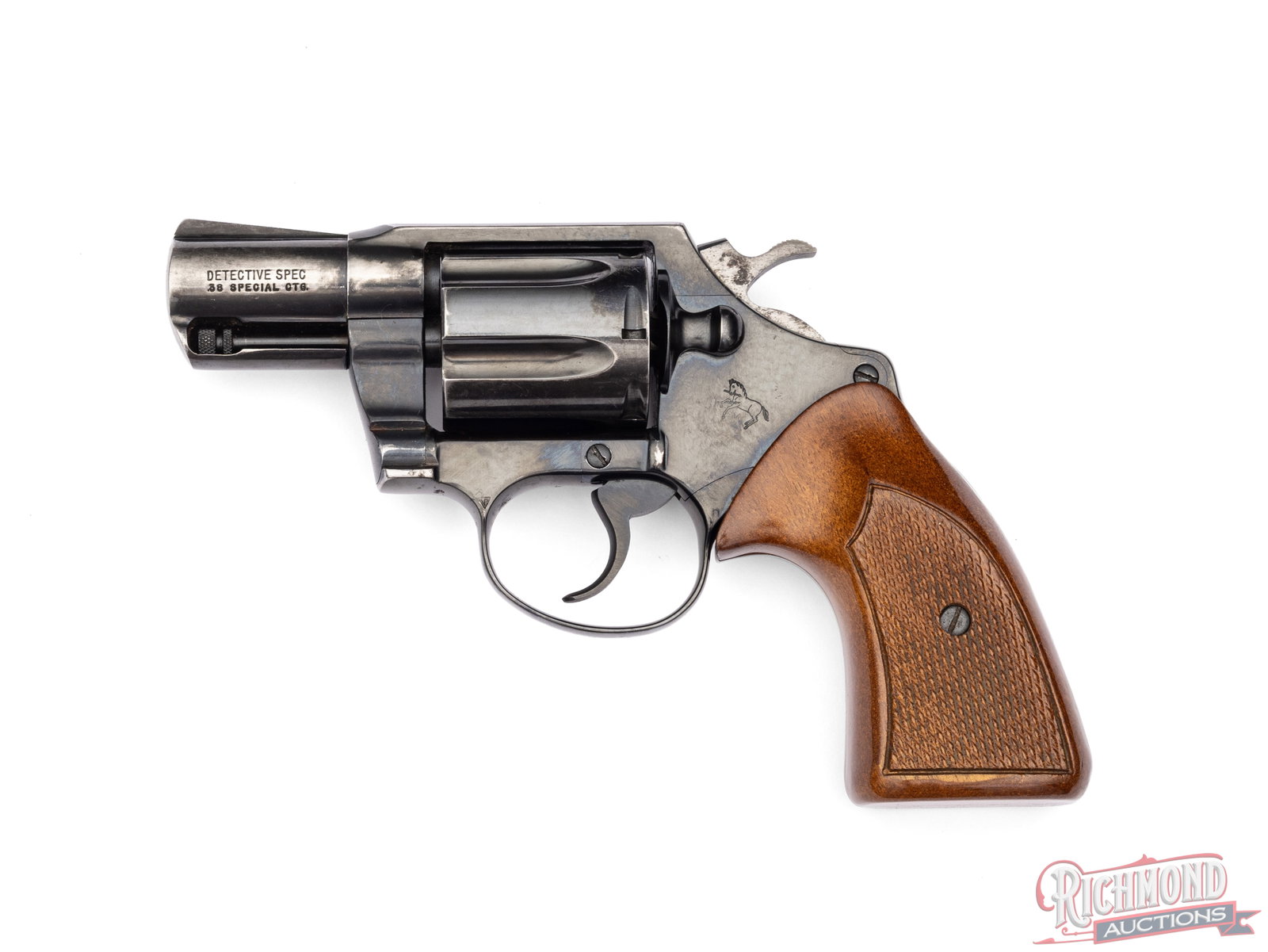 Colt Detective Special 2" Blued Double Action Revolver .38 SPL: Manufactured by Colt in 1980. Features a 2" barrel, rear integrated notch and ramped blade front sight. Single/double action with a six-round fluted swing-out cylinder. Chambered for .38 Special