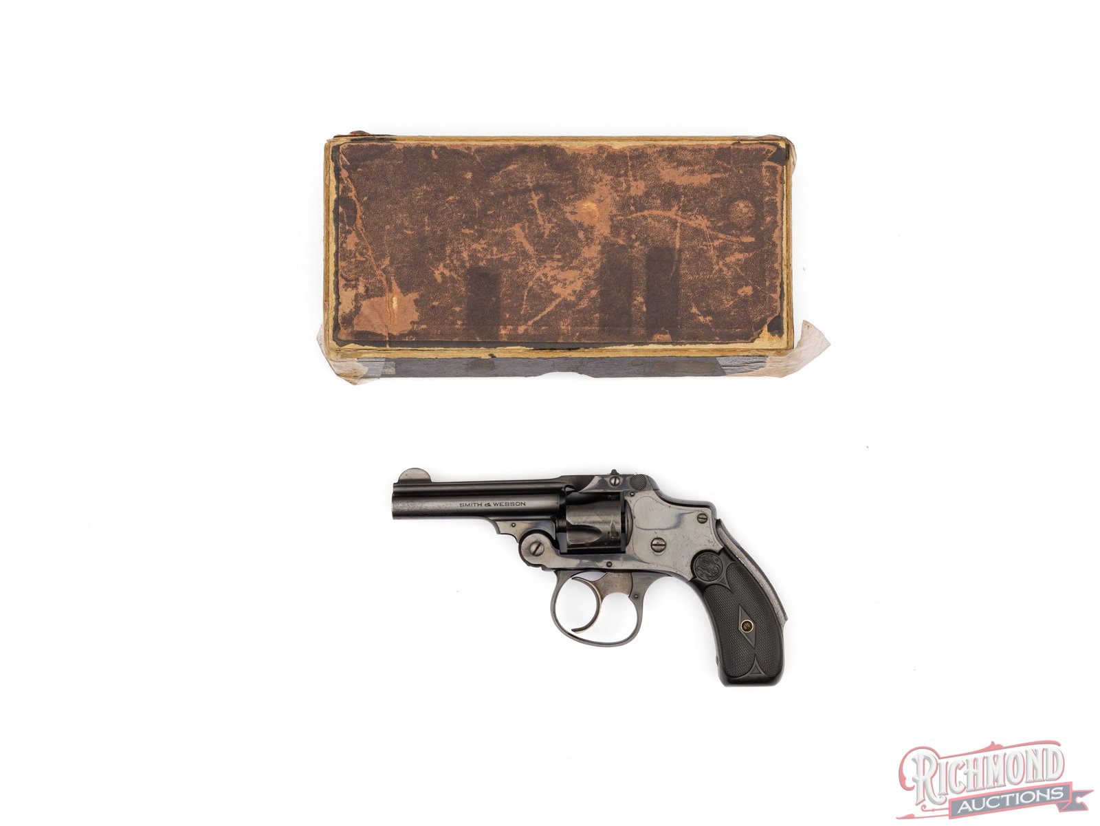 High Condition Smith & Wesson Safety Hammerless .32 S&W 3rd Model Lemon Squeezer With Factory Box (1 of 4)