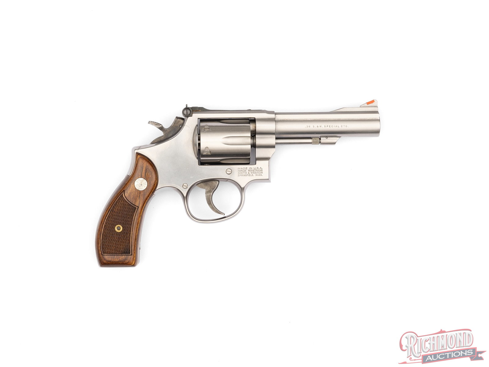 Smith & Wesson Model 67-3 Stainless 4" Double Action .38 SPL Revolver In Original Case - 3