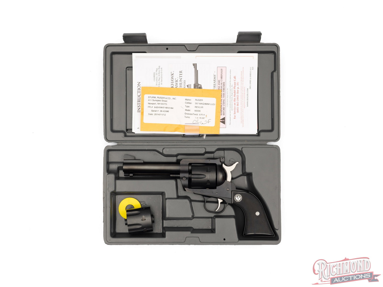 Ruger New Model Blackhawk Single Action .357 MAG & 9mm Revolver In Original Case - 4