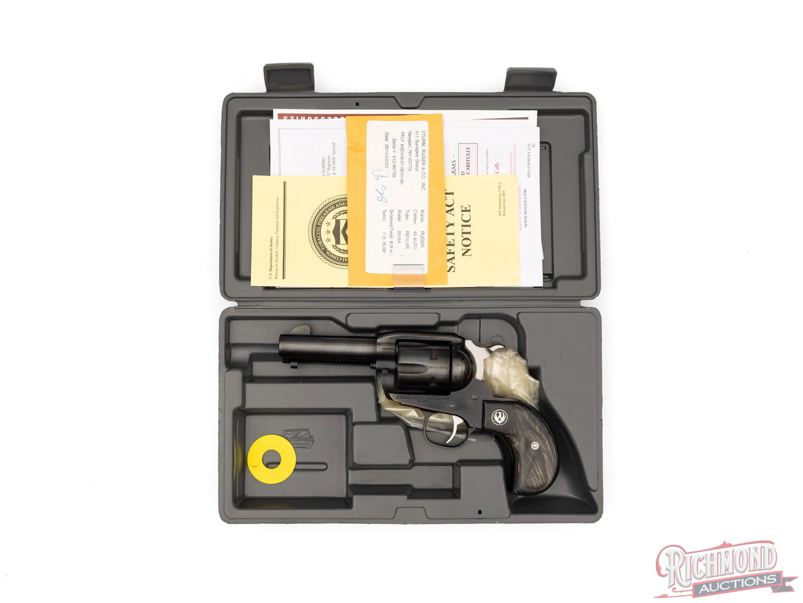 Ruger New Vaquero Talo Exclusive Single Action .45 ACP Revolver In Original Case - 4