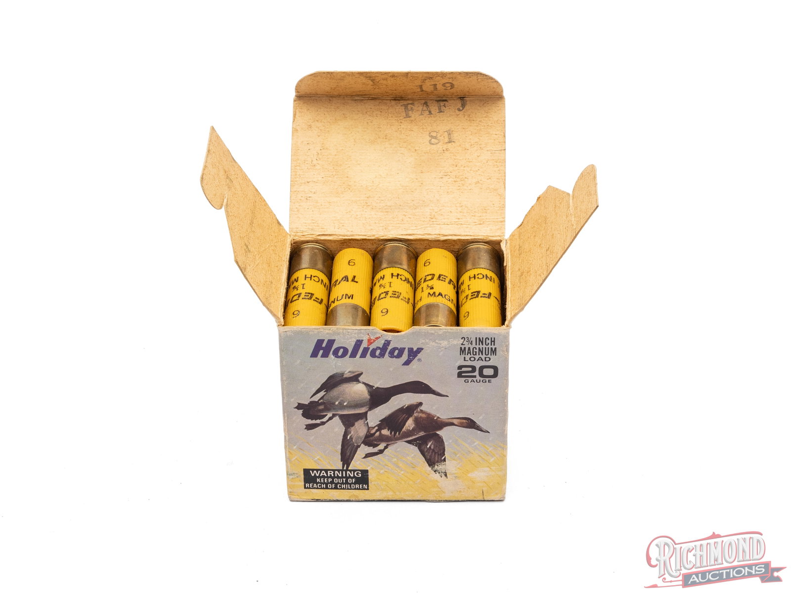 Full Box of Holiday 20 Gauge 2 3/4" Magnum Load Plastic Shotgun Shells - 3