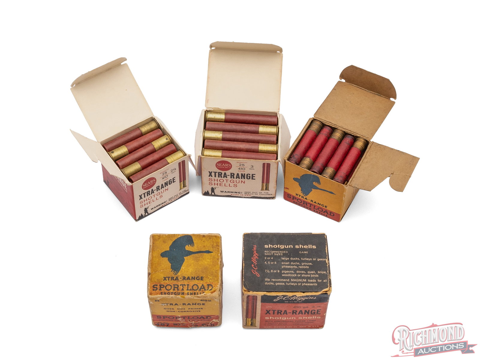 Full And Partial Collector's Lot of Sears & Roebuck Co. .410 Gauge Shell Boxes - 2