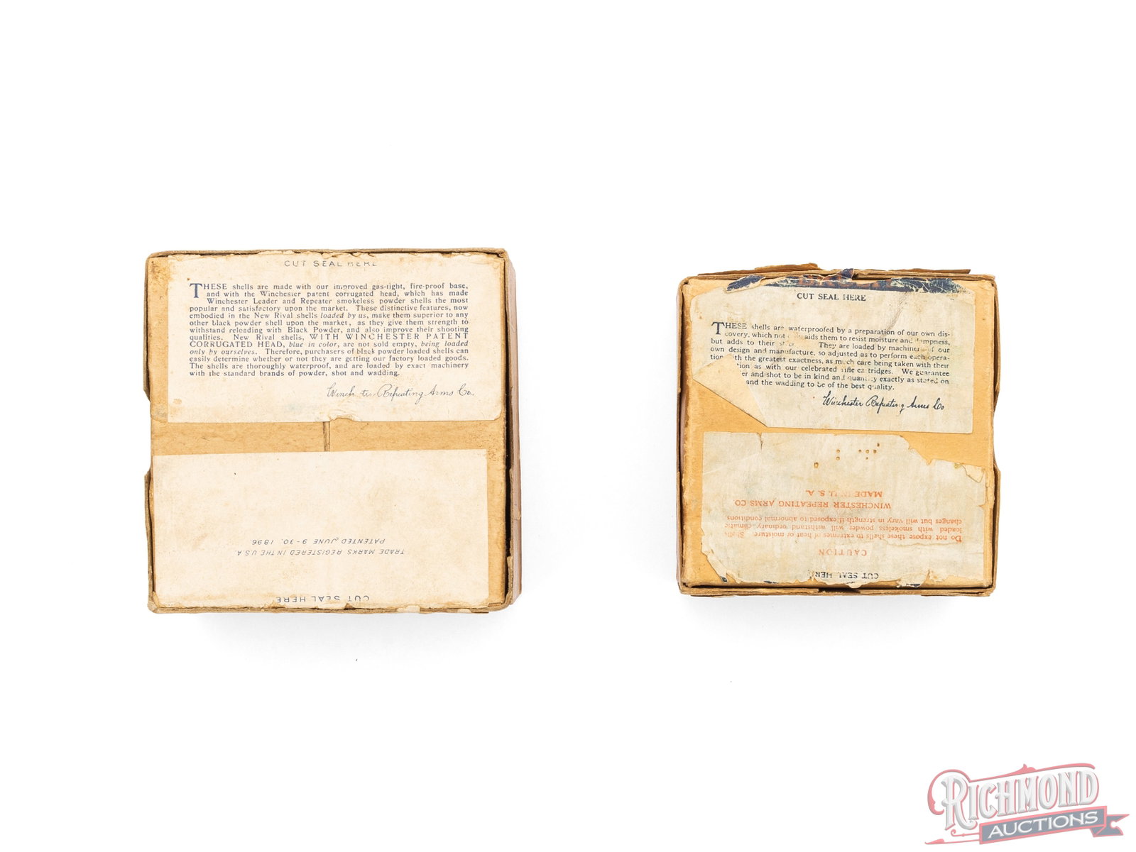 Two Winchester Repeater 20 Gauge And New Rival 12 Gauge Collectors Two Piece Boxes - 2