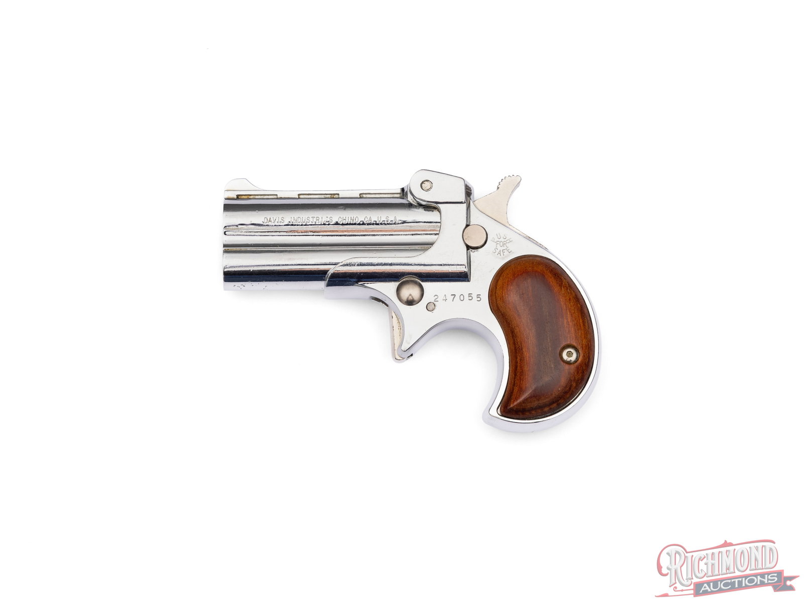 Davis Industries Model D-22 Two-Shot Derringer .22 LR Nickel Pocket Pistol (1 of 2)