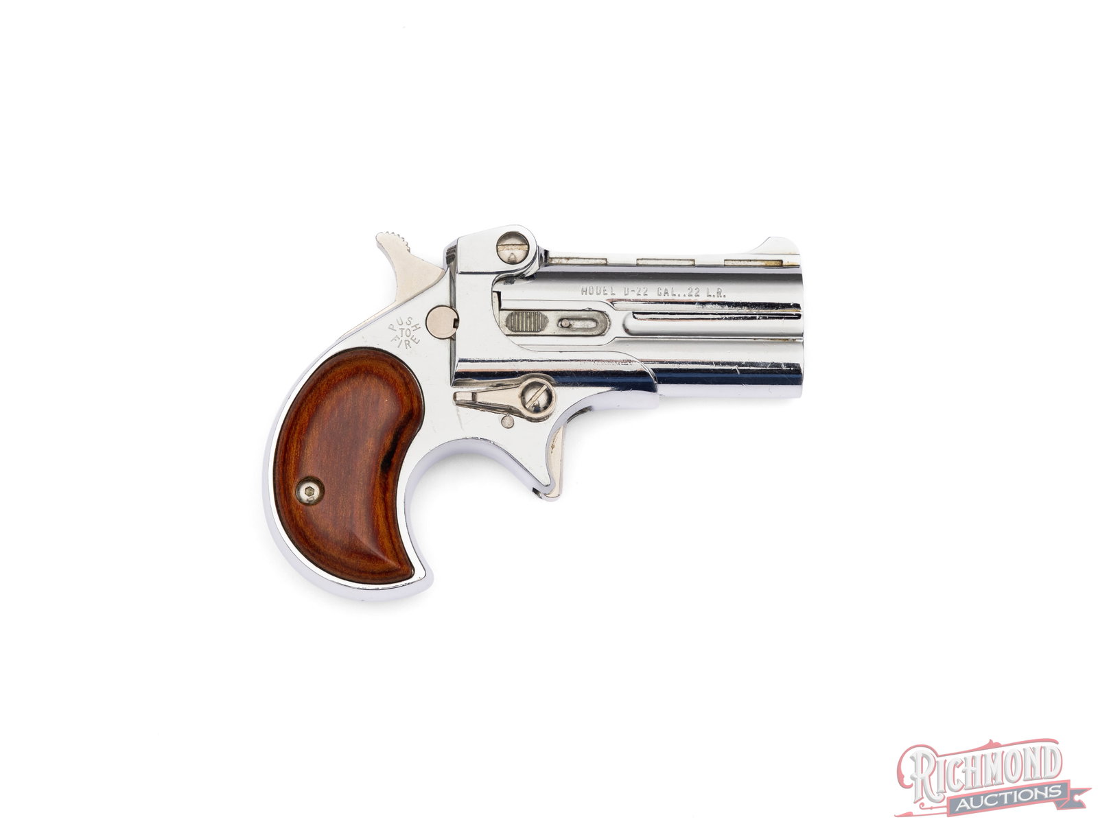 Davis Industries Model D-22 Two-Shot Derringer .22 LR Nickel Pocket Pistol - 2