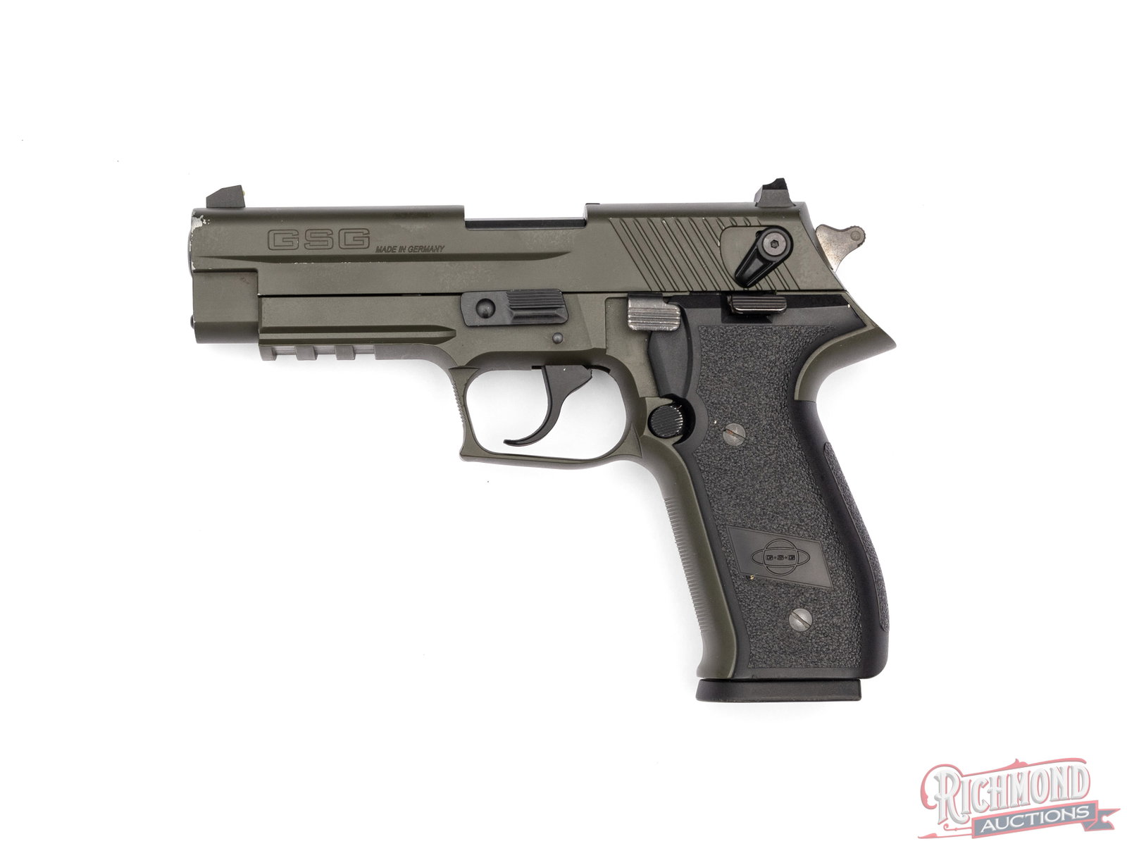 German GSG Firefly .22 LR Semi-Automatic Pistol OD Green in Factory Case - 2