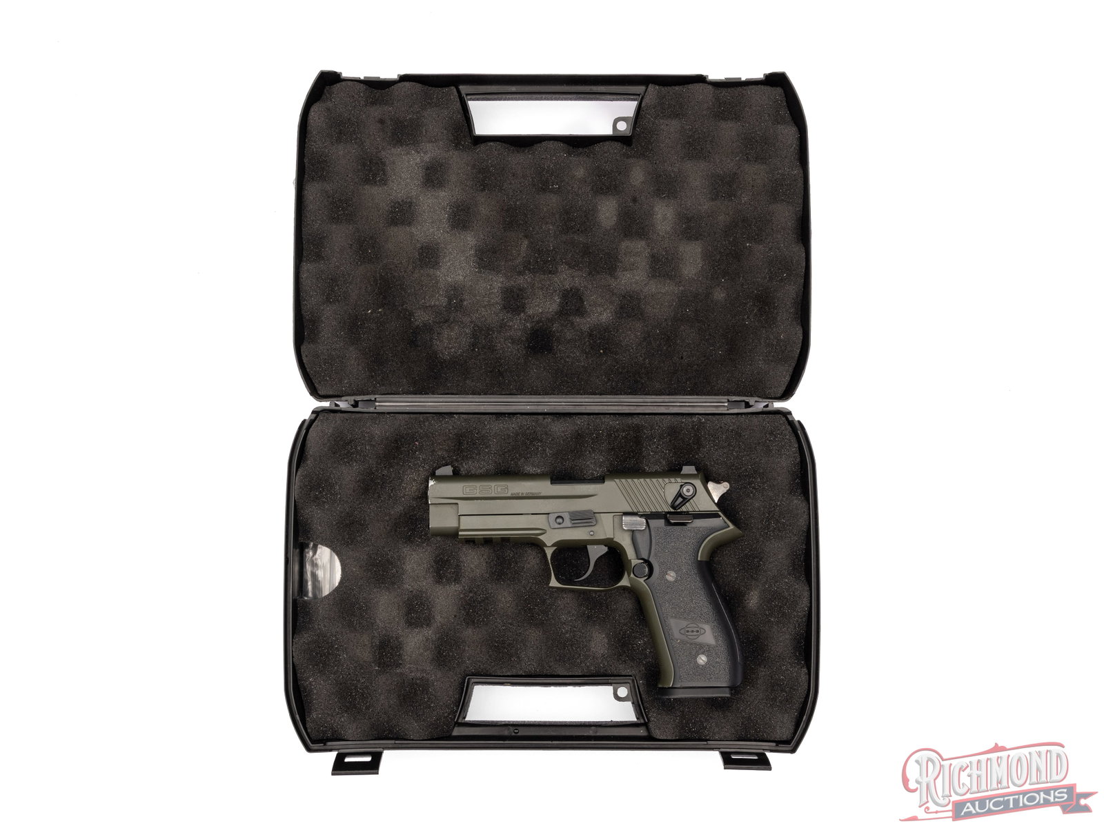 German GSG Firefly .22 LR Semi-Automatic Pistol OD Green in Factory Case - 4