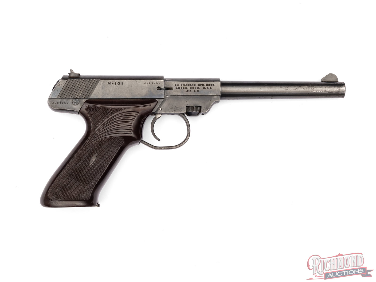 High Standard M-101 Duramatic .22 LR Semi-Automatic Target Pistol - 2