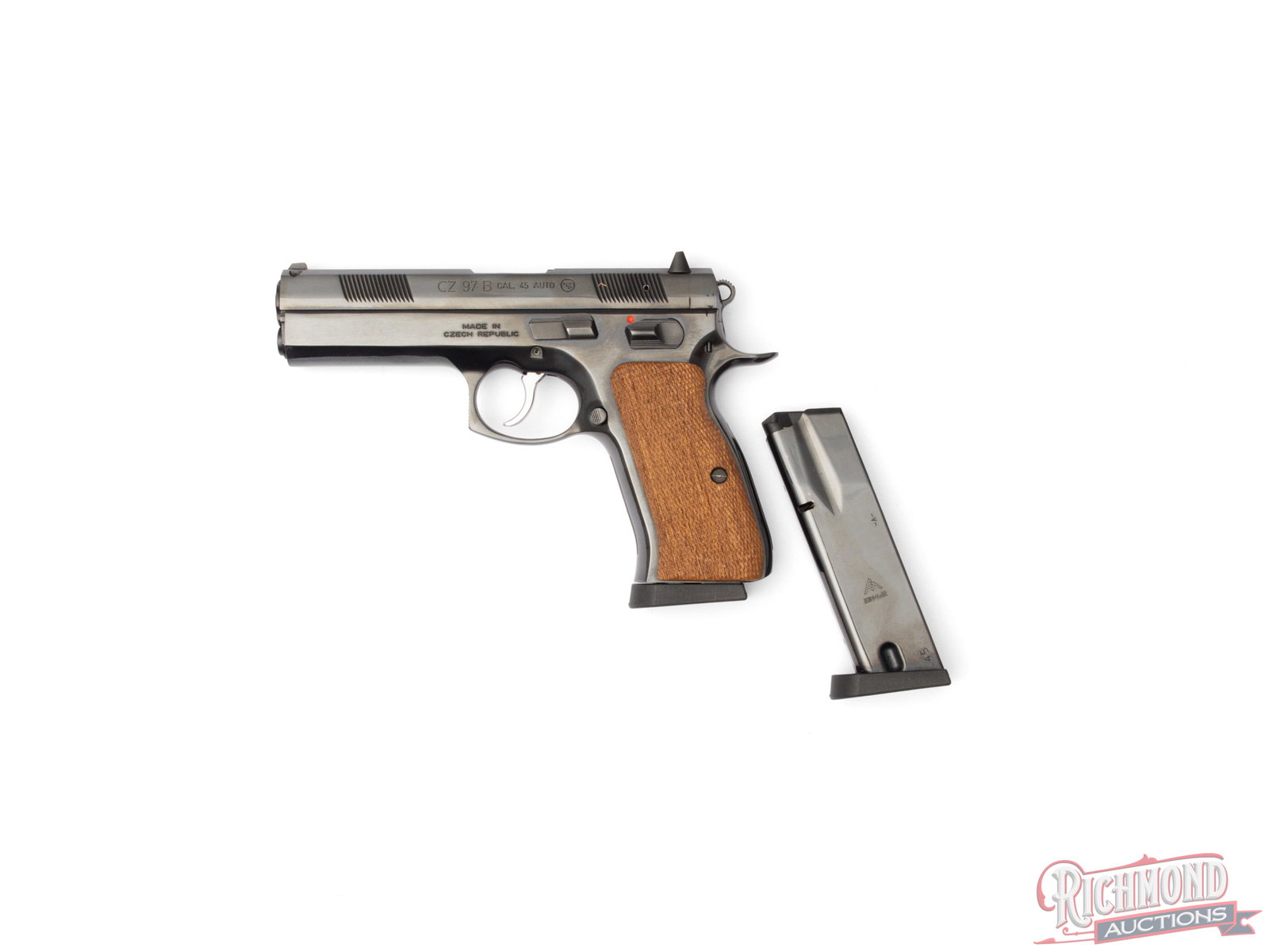 Early Version CZ Model 97 B Blued .45 ACP Semi-Automatic Pistol In Original Box - 2