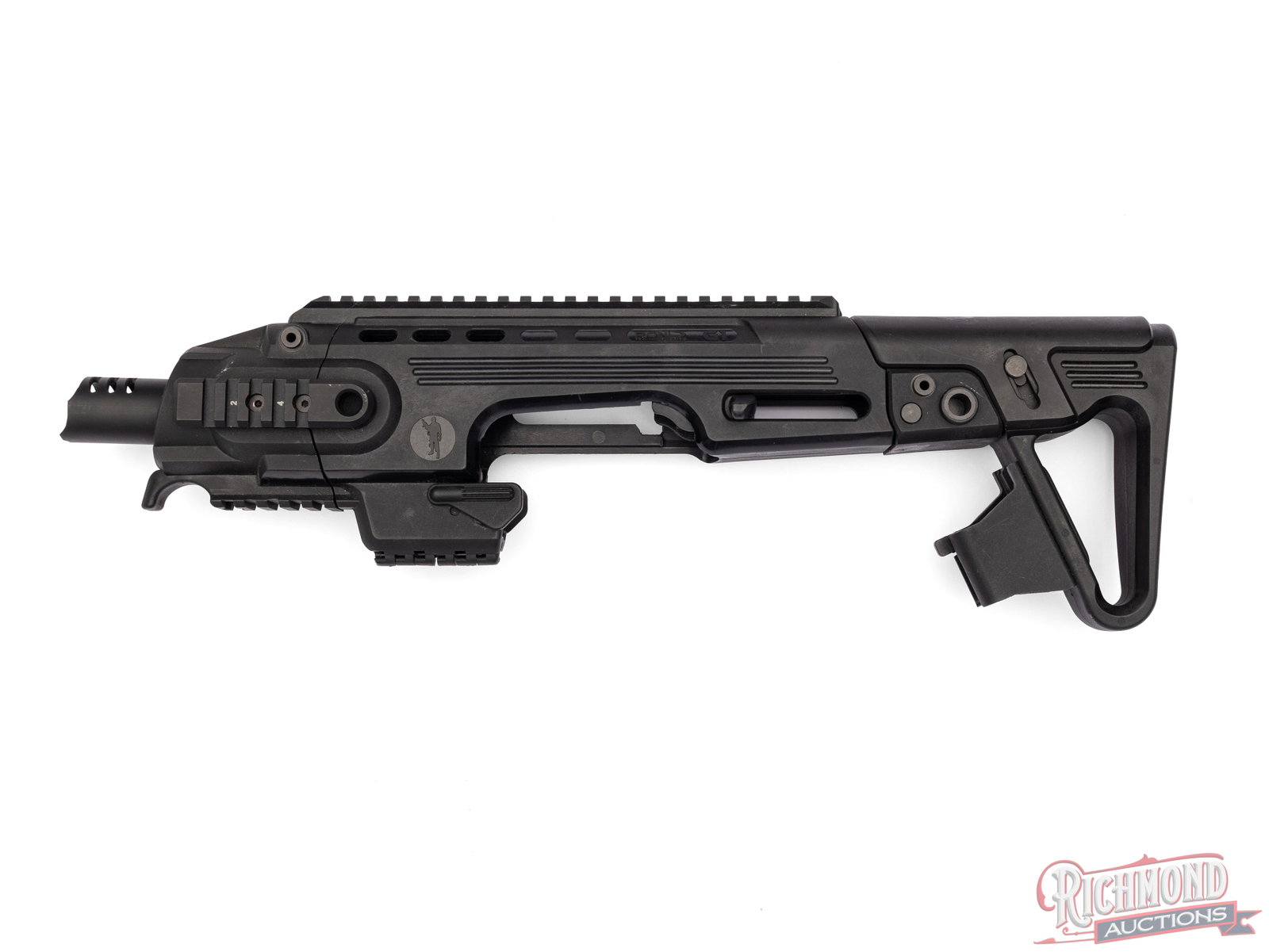 EMA Tactical Roni Carbine Conversion Glock Chassis: This Roni G1 Carbine Conversion was made by EMA tactical and looks to fit Glock pistols, although not labeled in any visible place. According to Ammoland, the Roni found favor with SWAT, Motorcycle,