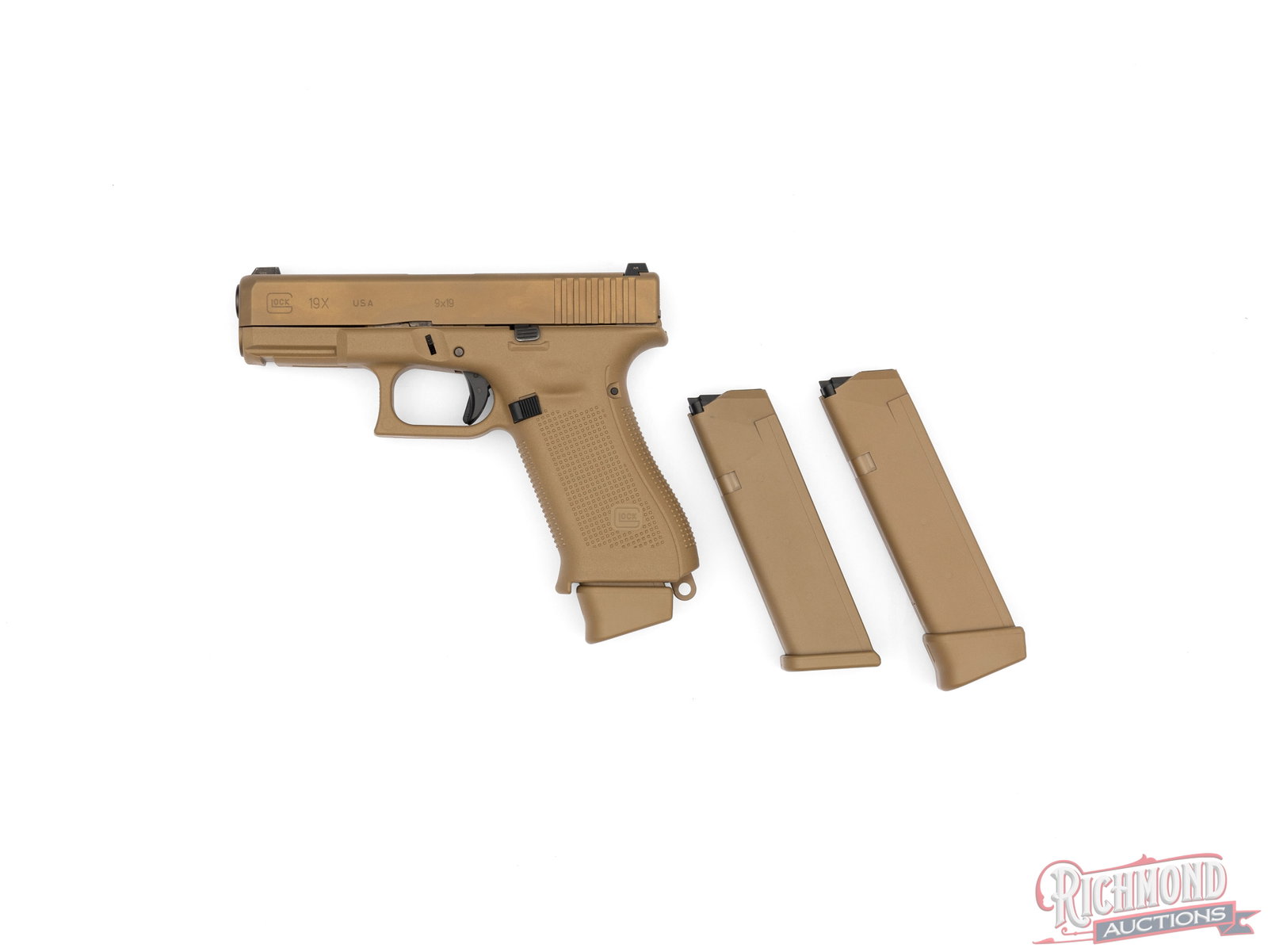 Glock 19X Crossover 9mm Coyote Brown Semi-Auto Pistol In Original Case - 2