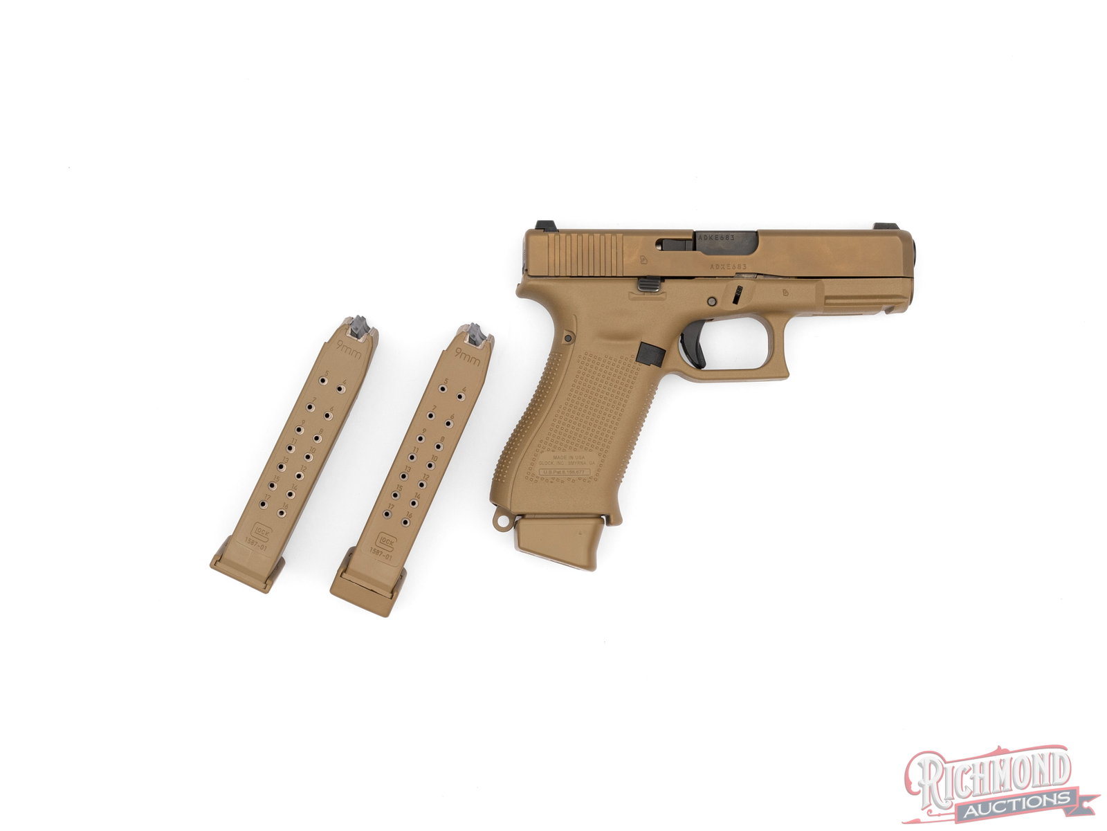Glock 19X Crossover 9mm Coyote Brown Semi-Auto Pistol In Original Case - 3