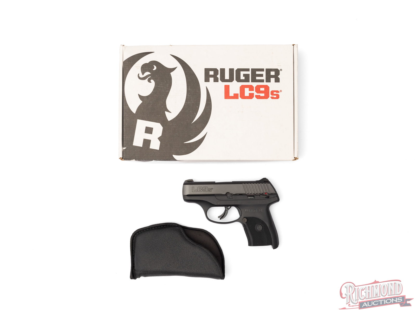 Ruger LC9s 9mm Semi-Automatic Pistol In Original Box: Manufactured by Ruger in 2016. Features a 3" barrel with 3-dot dovetailed sights. Striker fired semi-automatic action with manual thumb safety. Slim and compact design. Chambered for 9mm cartridges,