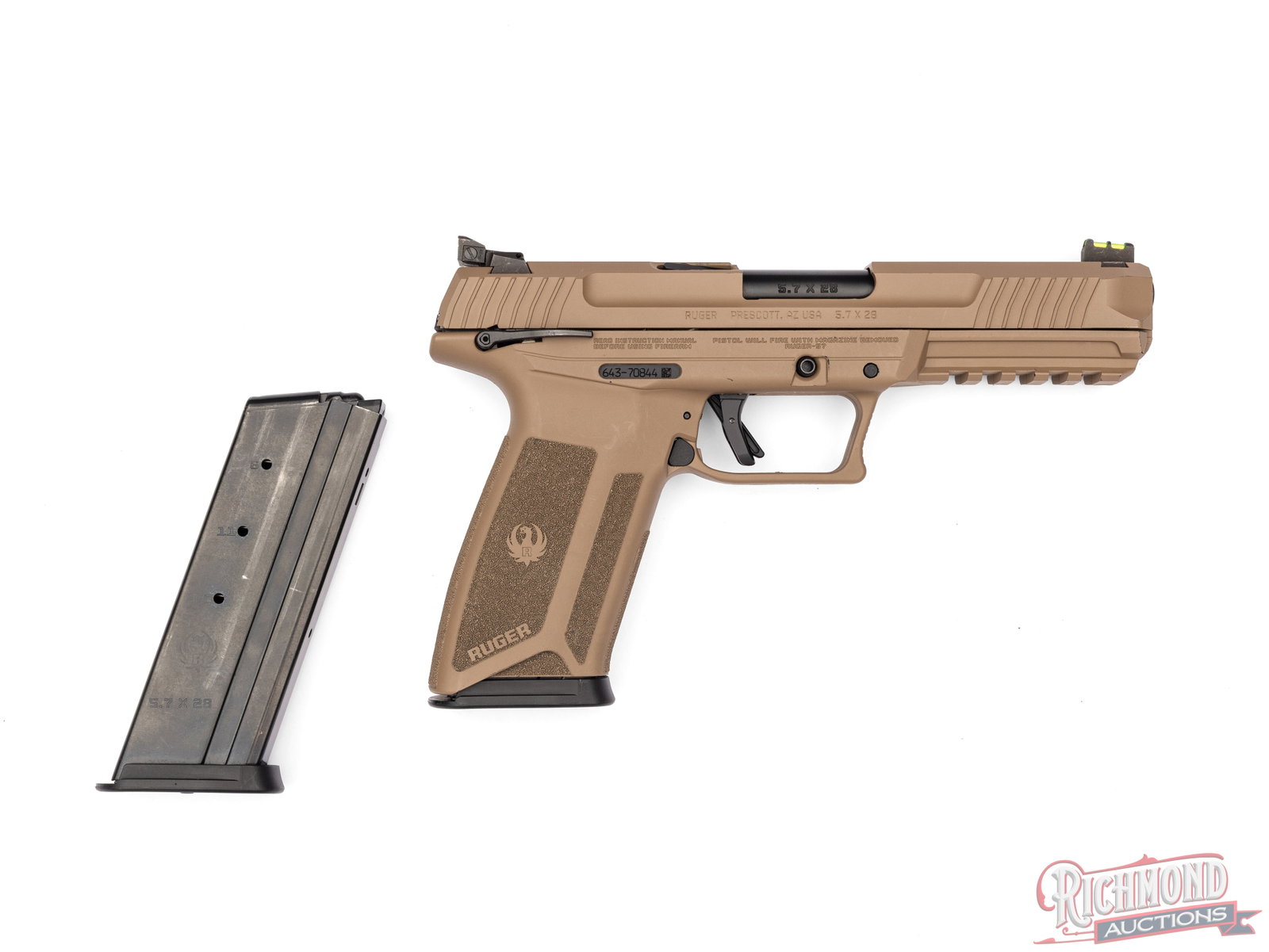 Ruger 57 Semi-Automatic 5.7x28mm Pistol In Limited Edition Dark Earth - 2