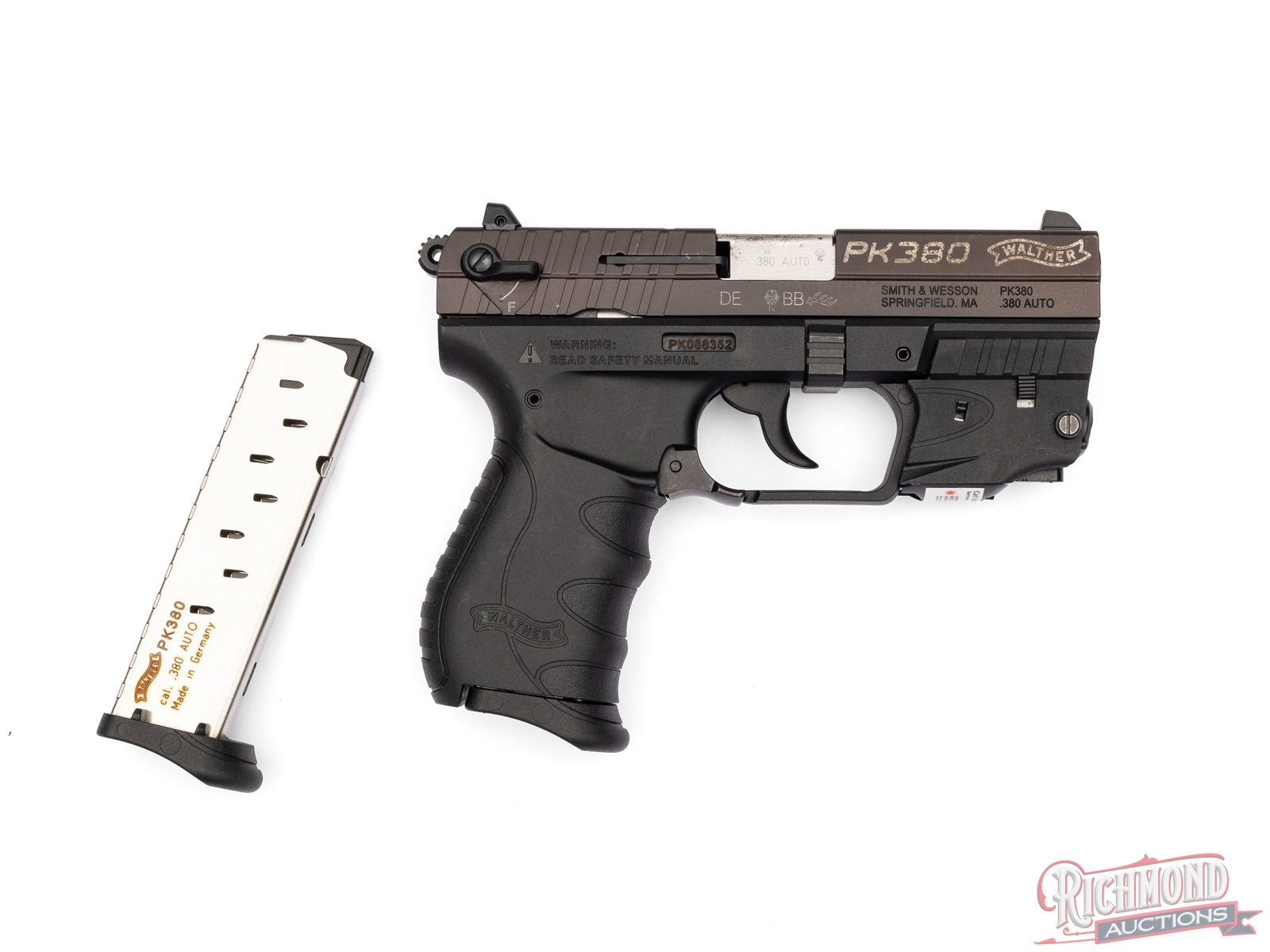 German Walther PK380 .380 ACP Semi-Auto Pistol With Red Laser Sight - 3