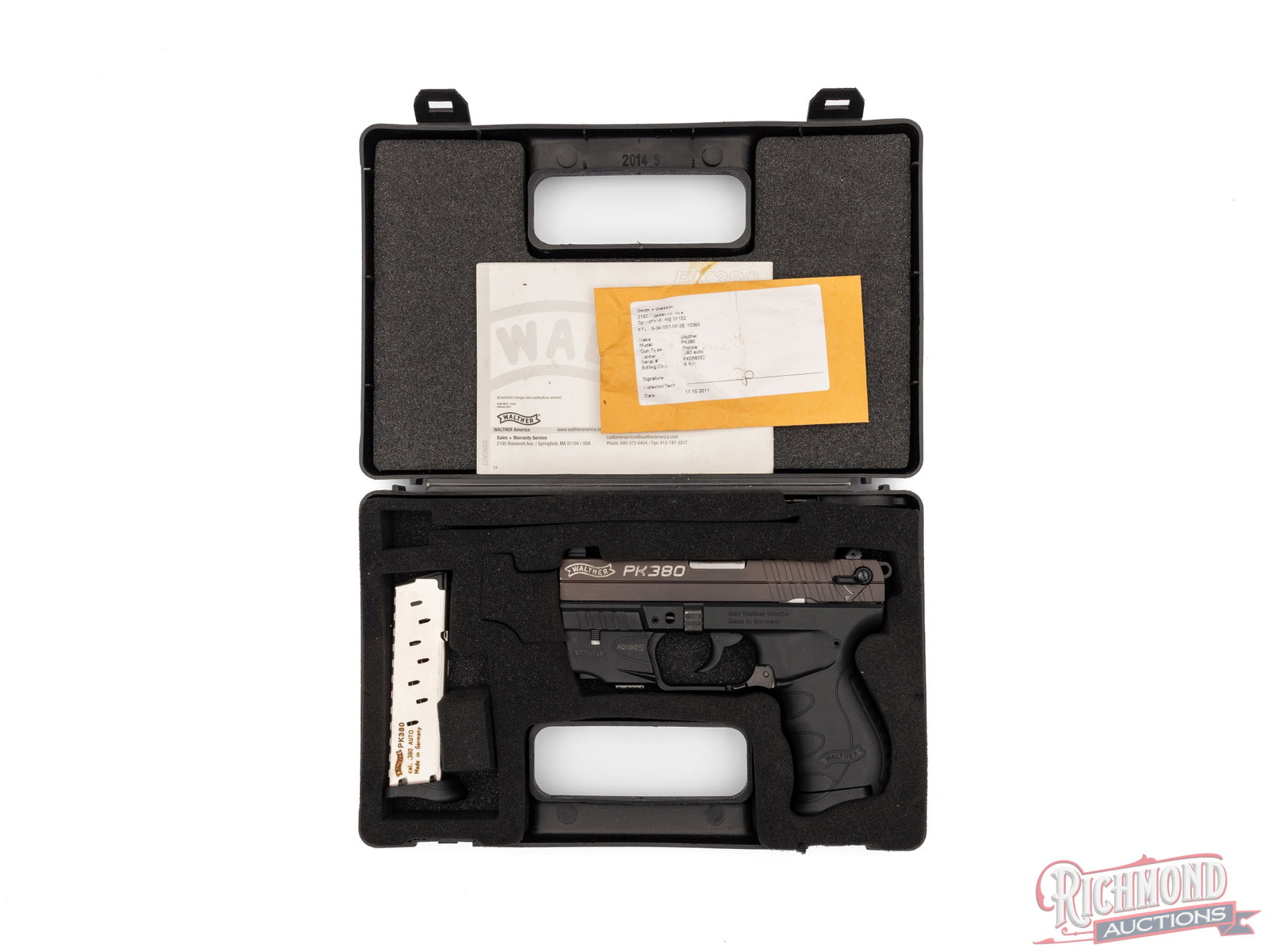 German Walther PK380 .380 ACP Semi-Auto Pistol With Red Laser Sight - 4