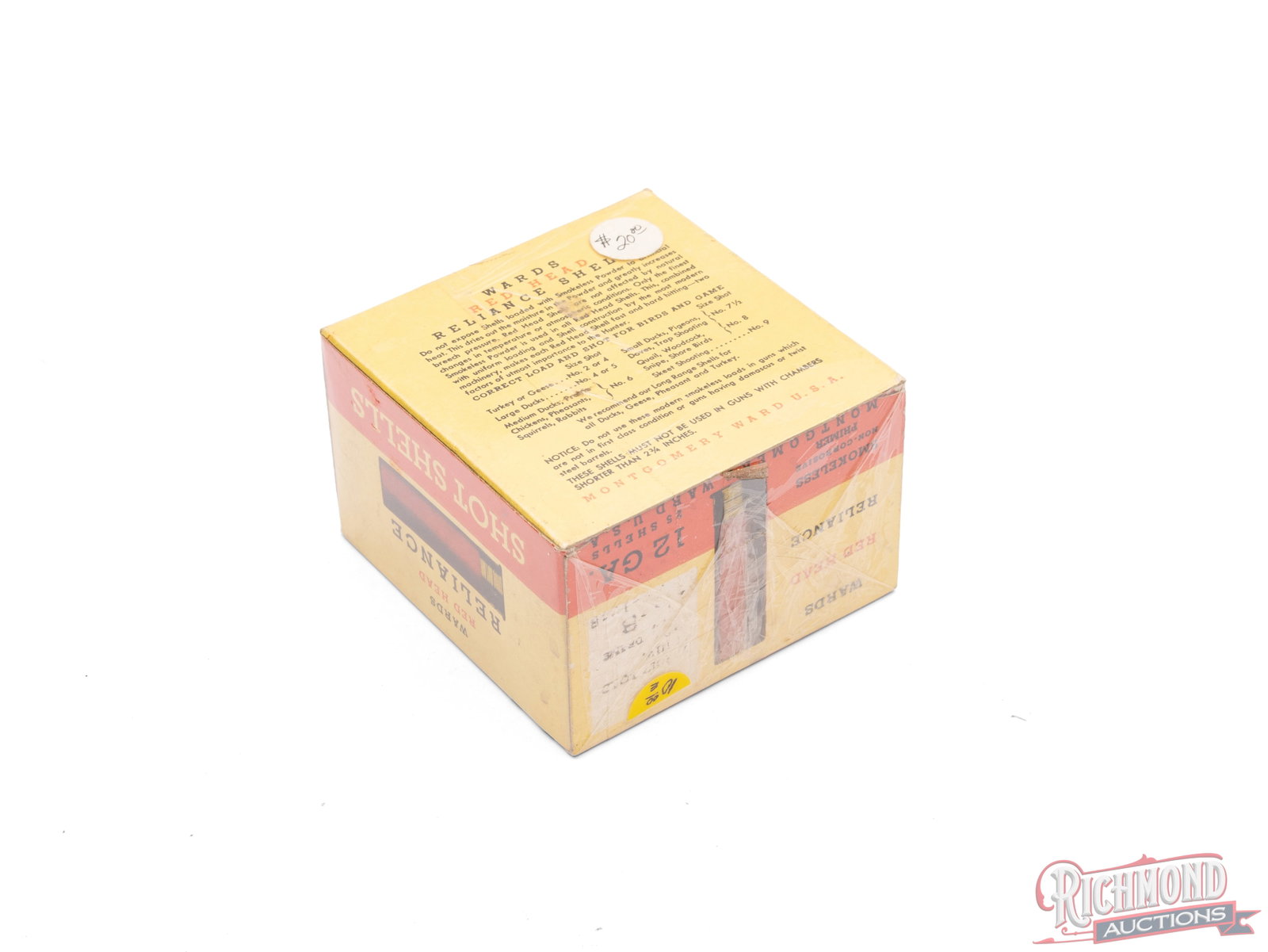 Wards Red Head Reliance 12 Gauge Shot Shells Collector's Box - 2