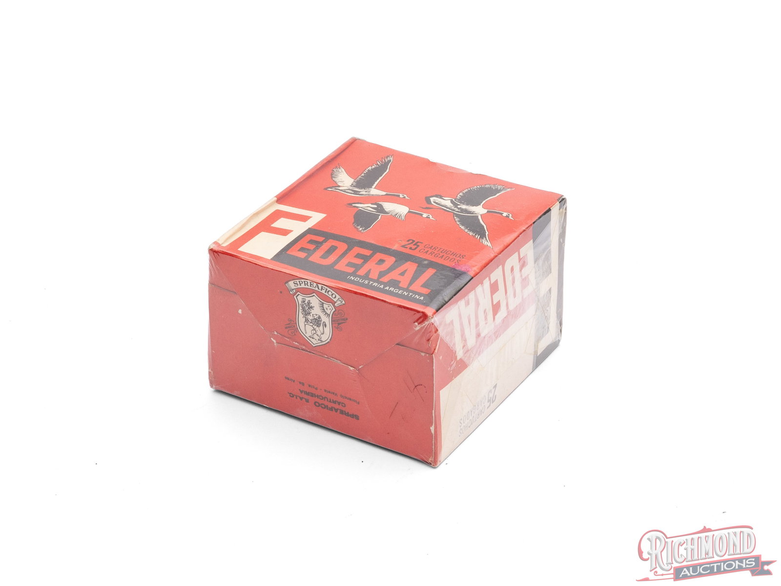 Federal 12 Gauge Argentina Labeled Shot Shell Collector's Box - 2