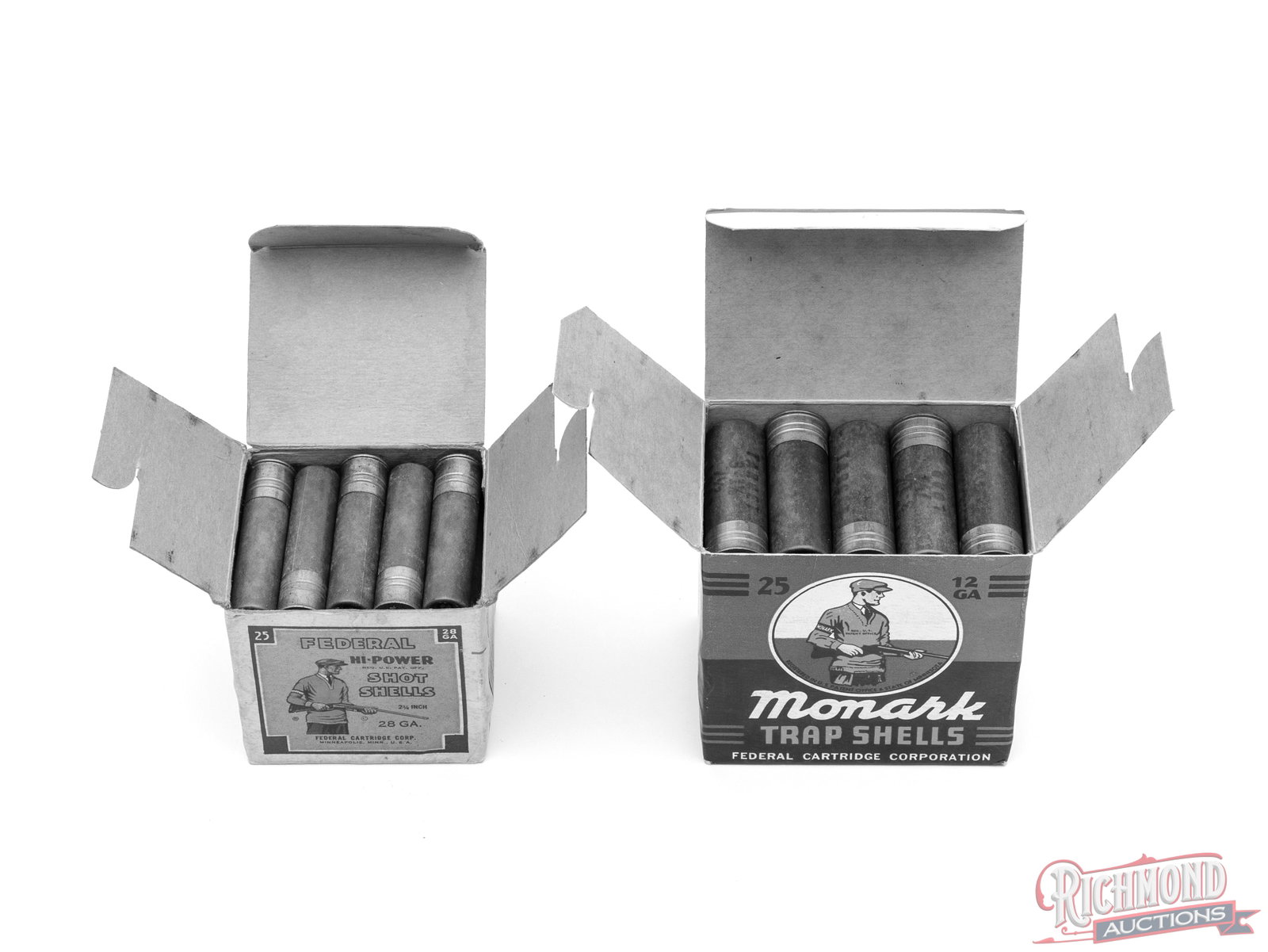 Two Full Federal Hi-Power And Monark Shell Boxes 12 Gauge And 28 Gauge - 2
