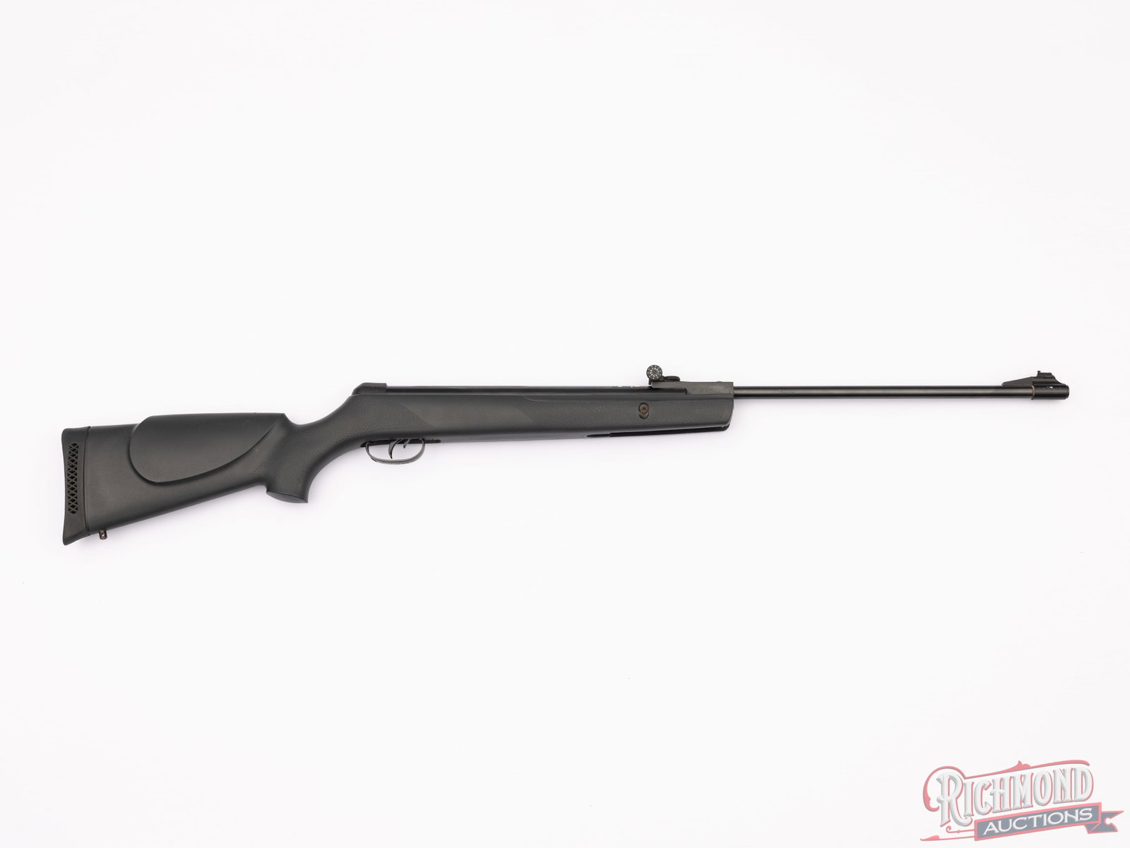 Gamo Shadow 1000 Break Action Single Shot High Powered Air Rifle 4.5 Caliber: Manufactured in Spain for Gamo. This high powered pellet air rifle features a 16-1/2" barrel with rear adjustable fiber optic sights and blade front. Manual trigger safety mounted on the inside of