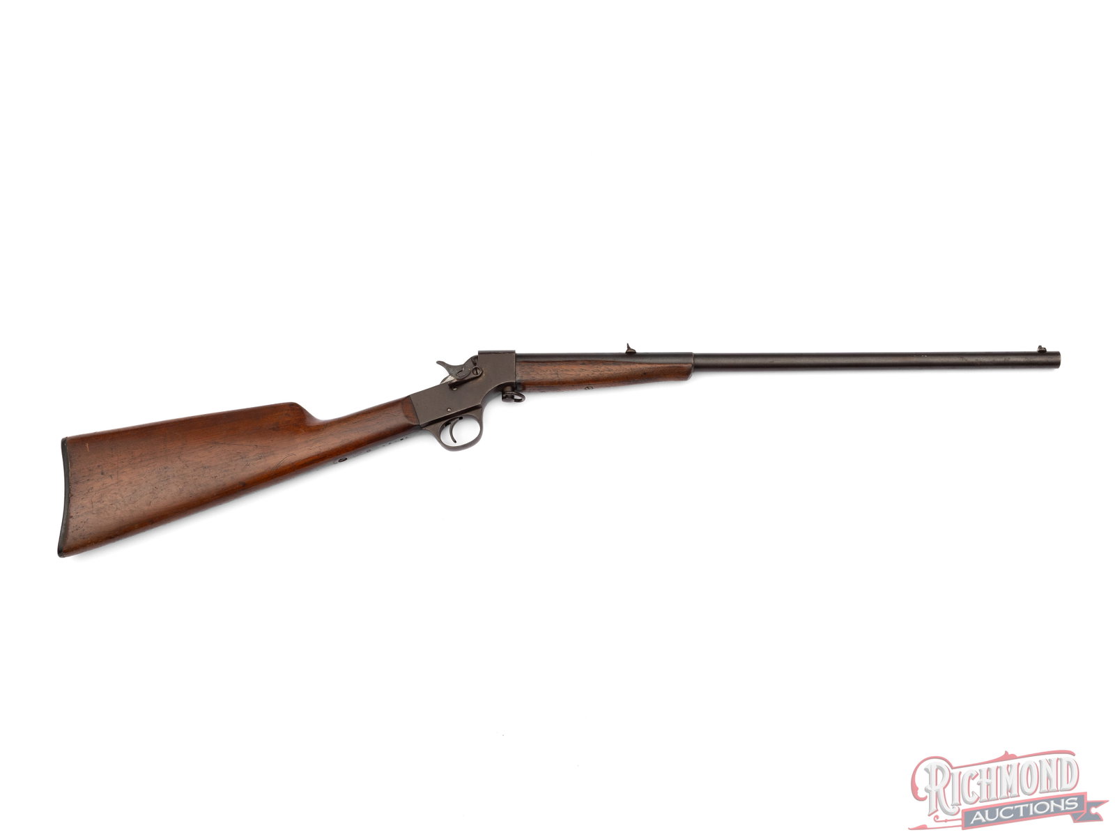 J. Stevens Arms & Tool Co. "Crack-Shot" Single Shot Rifle .22 Long Rifle: This single shot rifle was made between 1900 and 1913 by J. Stevens Arms & Tool Co. It is chambered in .22 LR and features a 20" barrel with a dovetail blade front sight and notch rear sight. It is