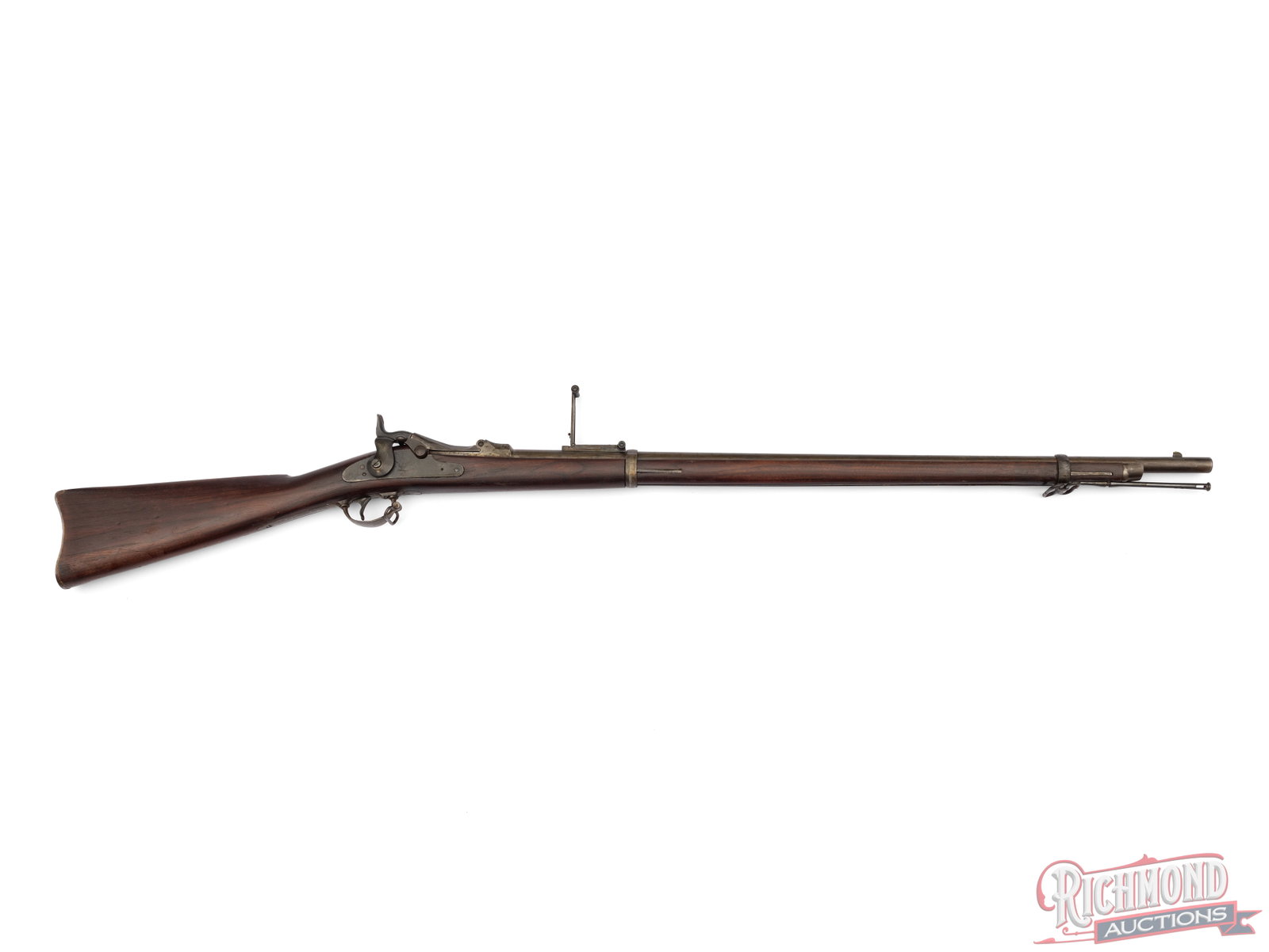 1888 Springfield Model 1884 Trapdoor Single Shot Rifle .45-70: This Springfield model 1884 was made in 1888 and is chambered in .45-70. It features a blade front sight and Buffington rear sight on a 32 1/2" barrel. On the rear of the barrel is a faint "VP" Eagle