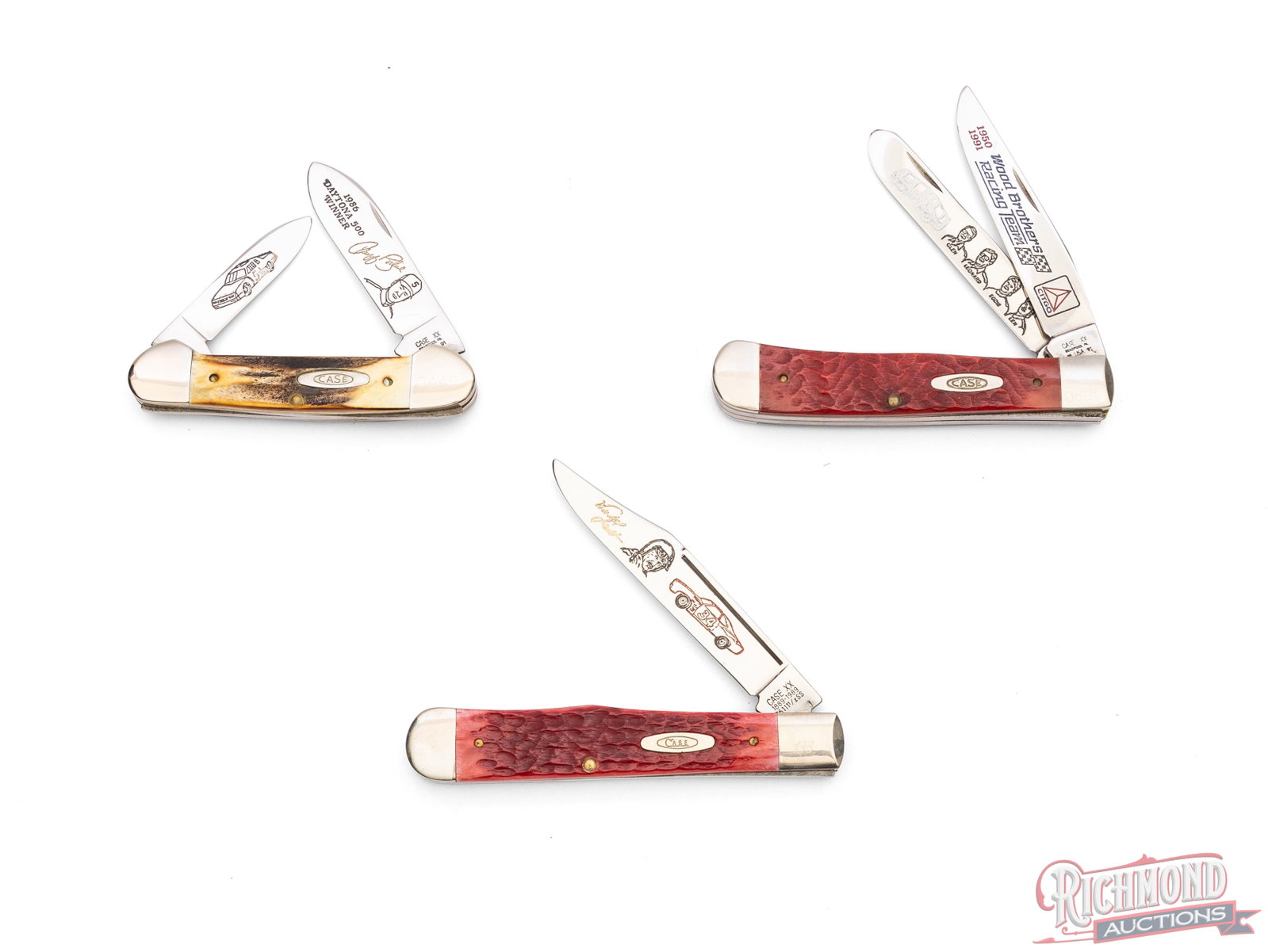 Three Case XX Nascar Commemorative Folder Knives in Original Cases - 2
