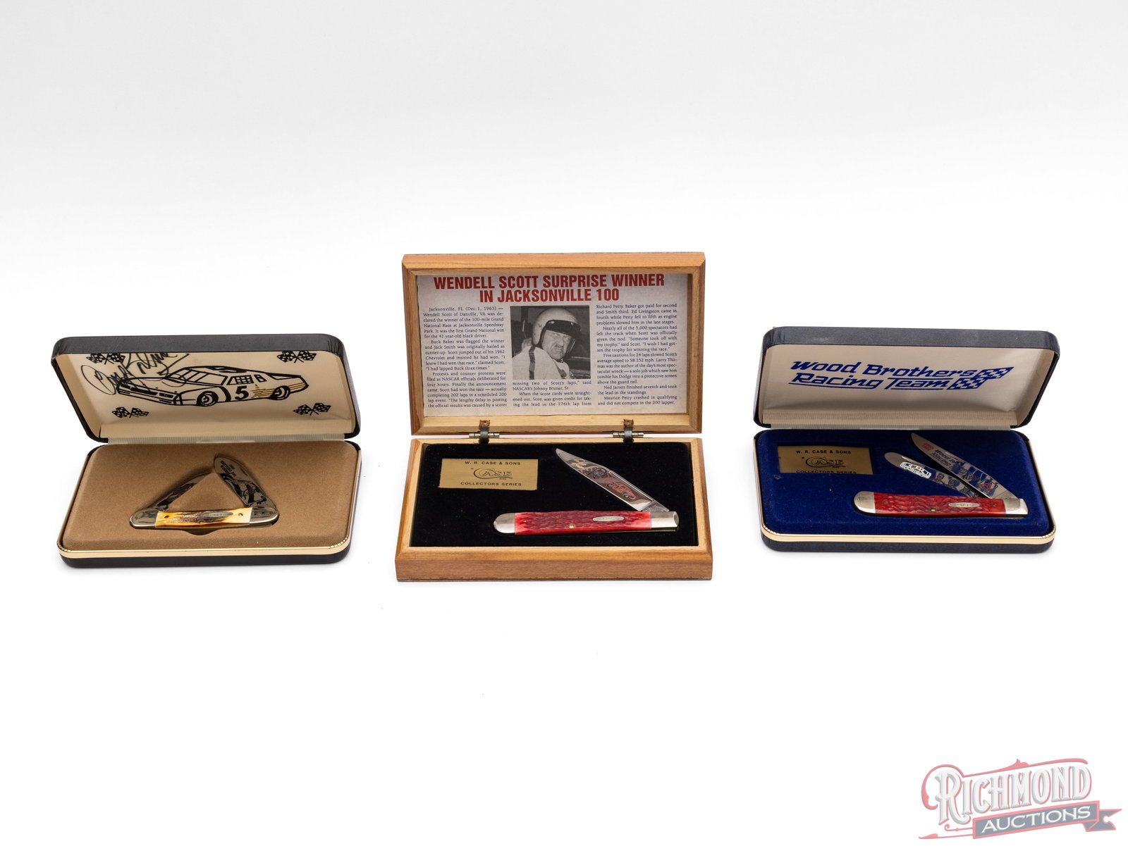 Three Case XX Nascar Commemorative Folder Knives in Original Cases - 4