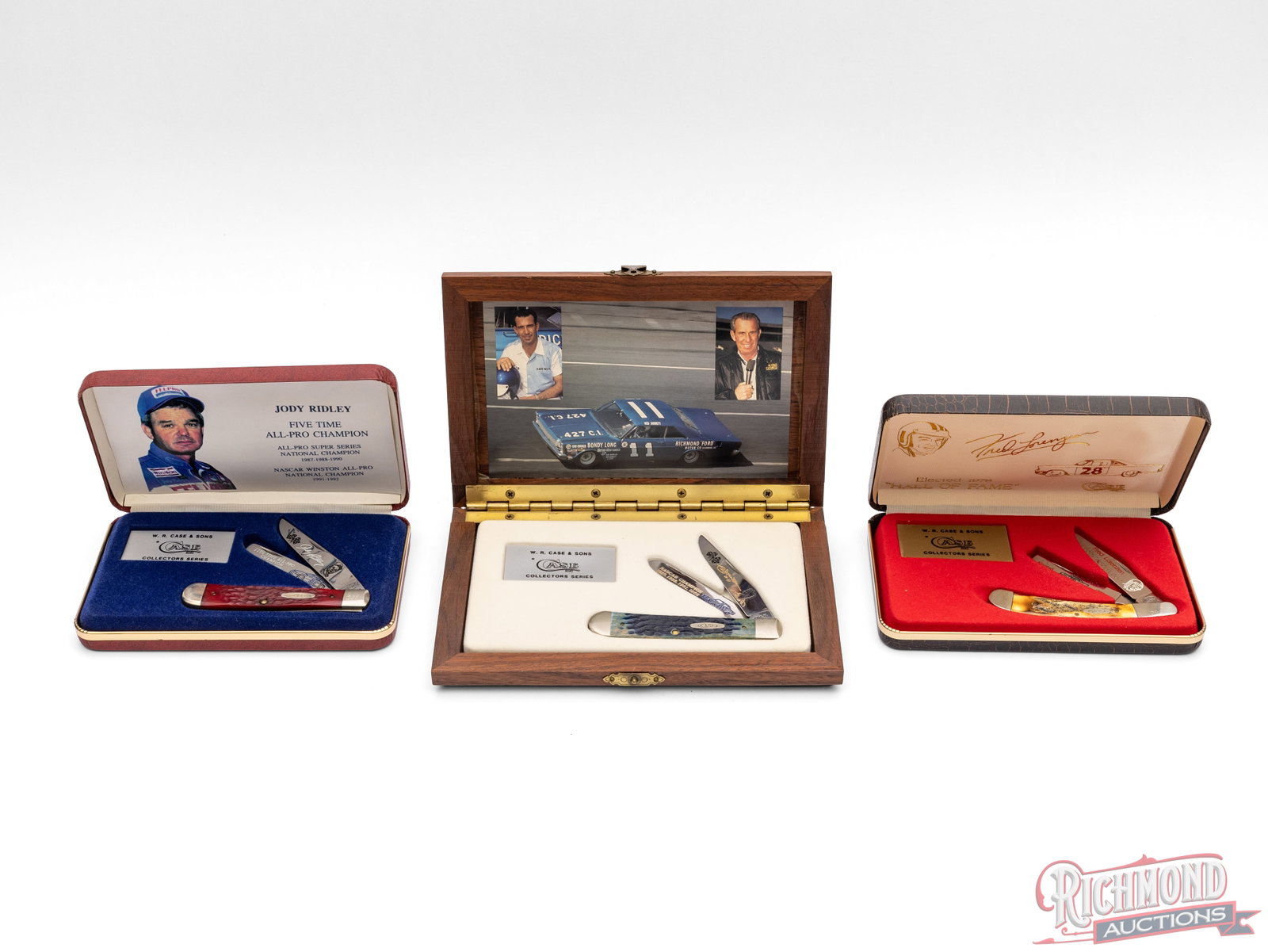 Three Case XX Nascar Legends Commemorative Folder Knives in Original Cases - 4
