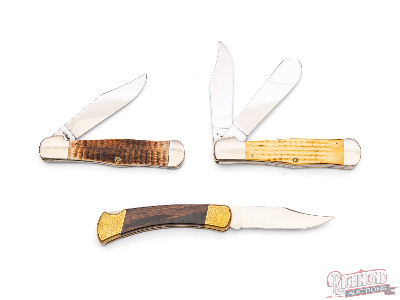 Three Case XX & Buck Collector Folder Knives Nascar Rusty Wallace & Terry Labonte Commemorative - 3