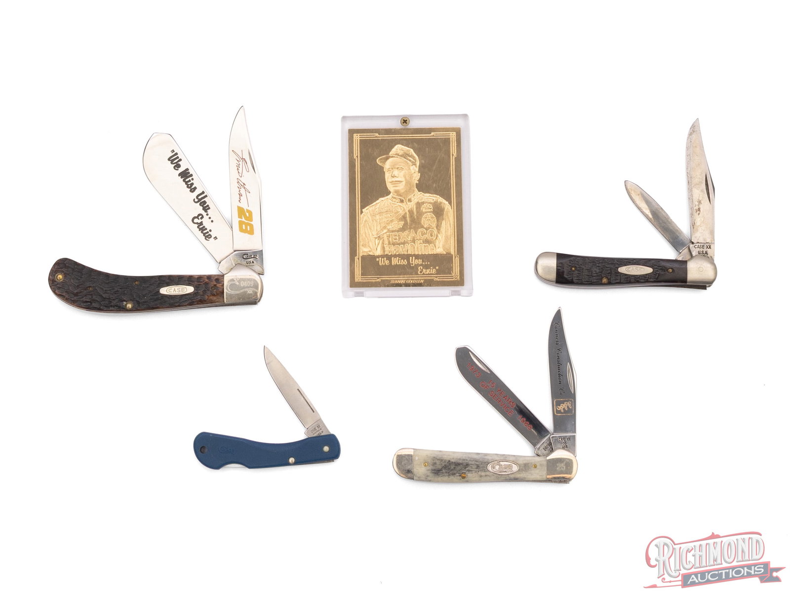 Five Case XX Collector Folder Knives Nascar Commemorative Lot - 2