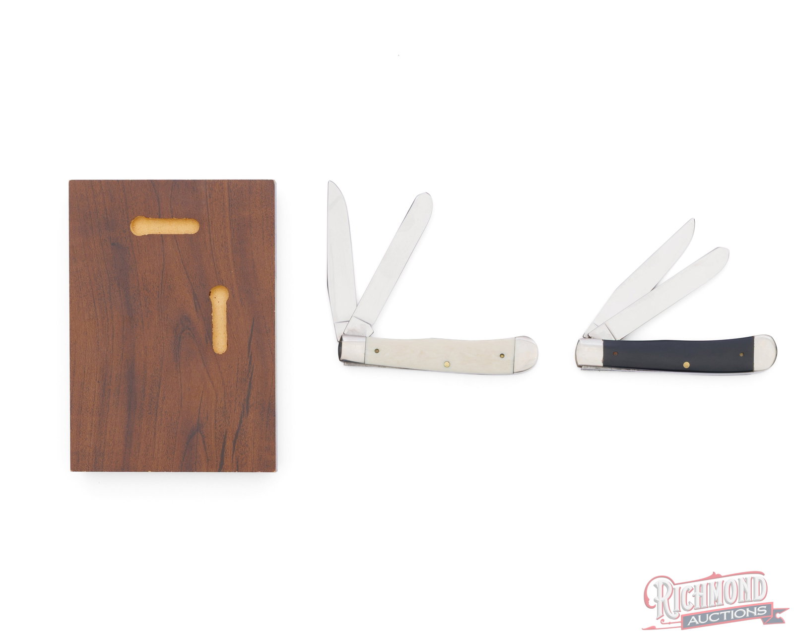 Two Case XX Davey Allison Nascar Collector Trapper Knives and Card - 3