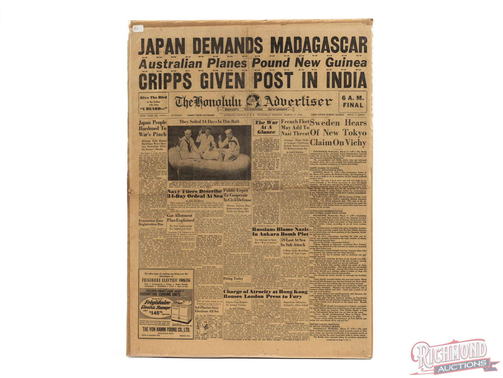 4 Vintage Newspapers & Front Pages Dating 1941 To 1972 Highlighting Historical Events - 2