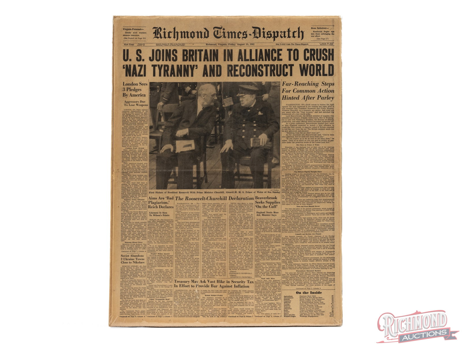 4 Vintage Newspapers & Front Pages Dating 1941 To 1972 Highlighting Historical Events - 4