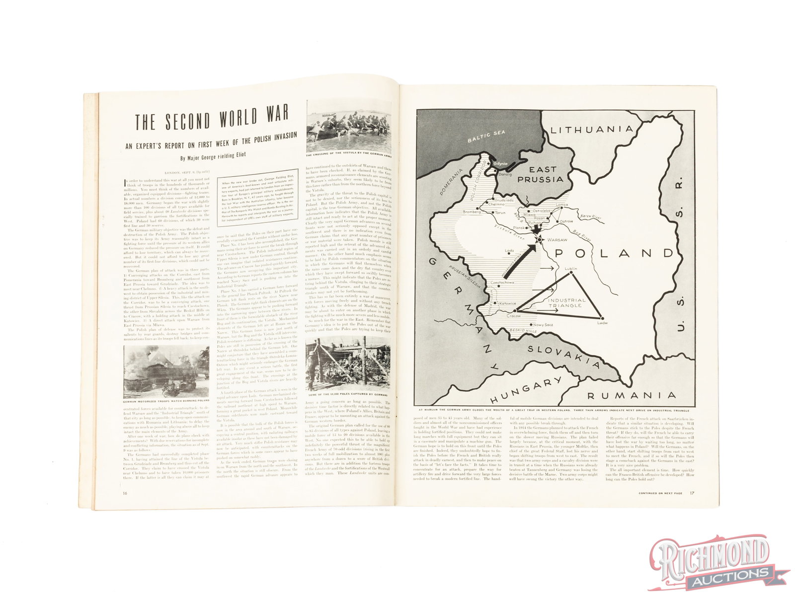Life Magazine "Britain Goes To War" September 18, 1939 WWII Early Events - 3
