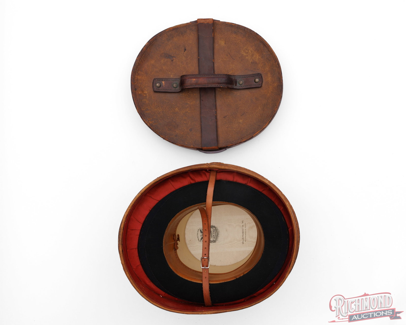 Antique Young Bros NY Beaver Silk Top Hat With Fitted Leather Case (1 of 6)